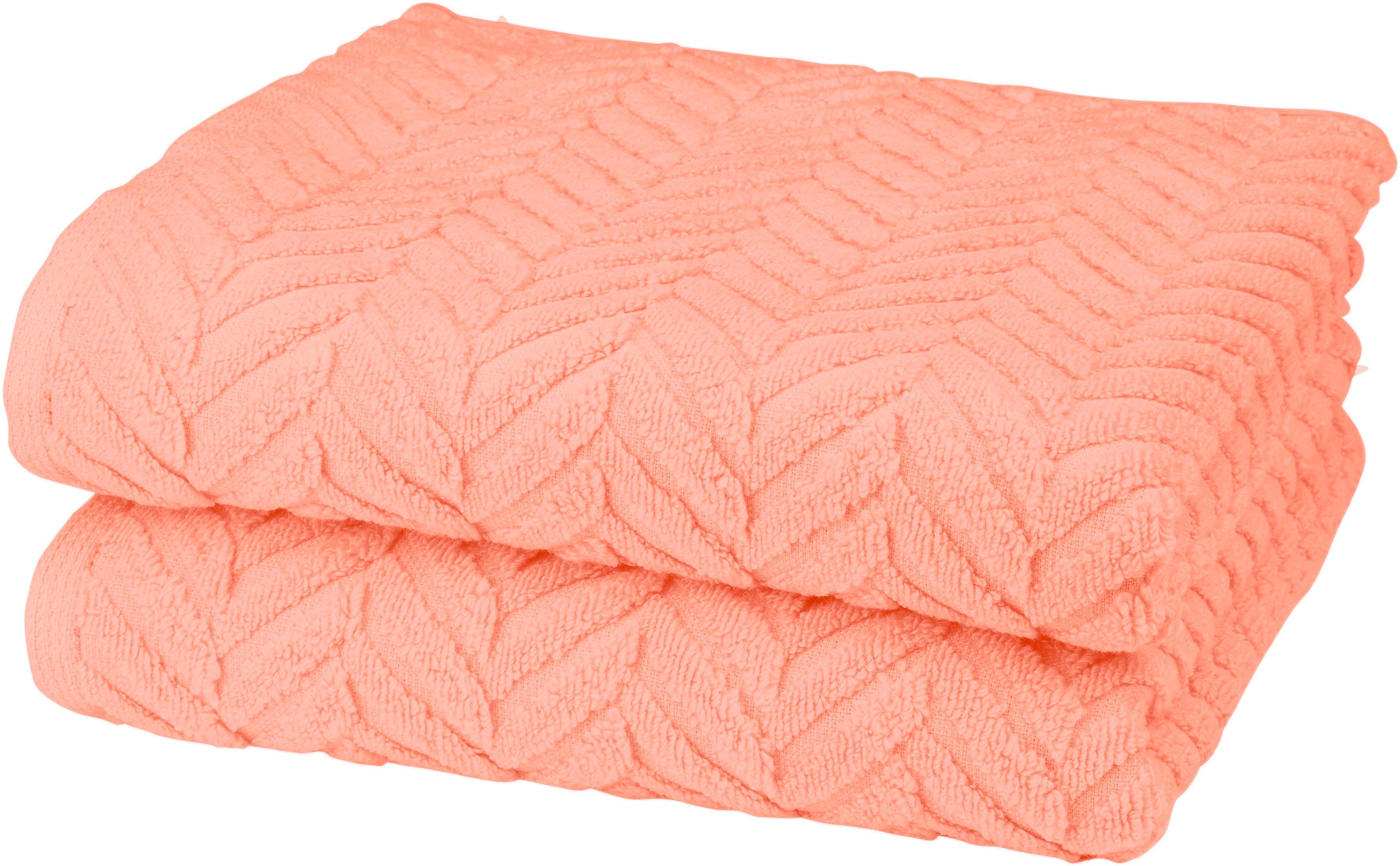 Baumwolle (2-St), Sensual 100% peach ROSS 9001, Frottier Handtücher pink