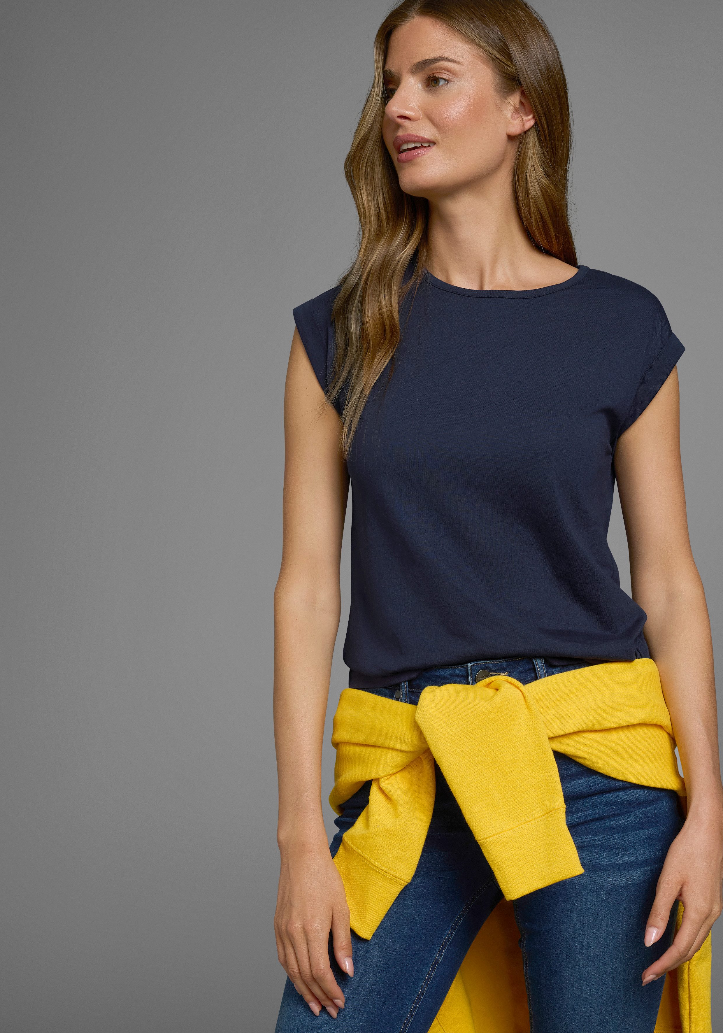Boysen's T-Shirt Kurzarm, unifarben, Rundhals, für günstig online kaufen