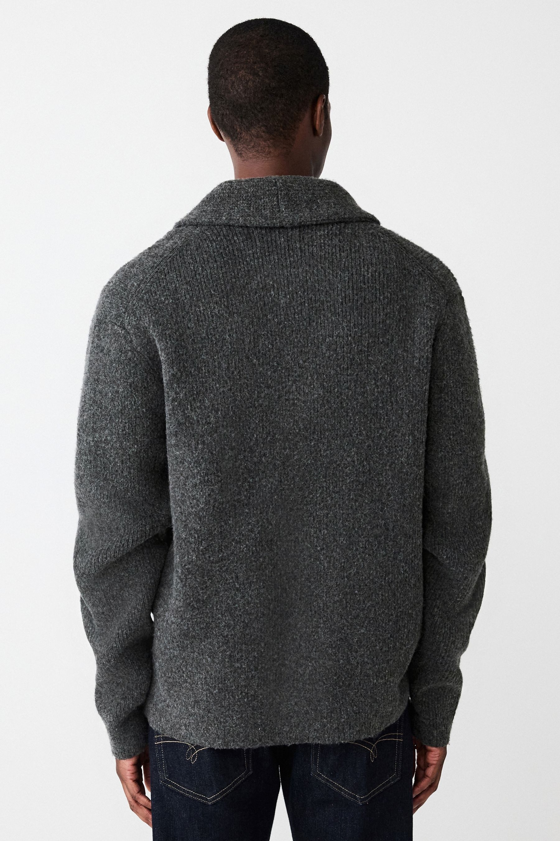 Next Strickjacke Relaxed Fit Strickjacke mit Schalkragen (1-tlg)