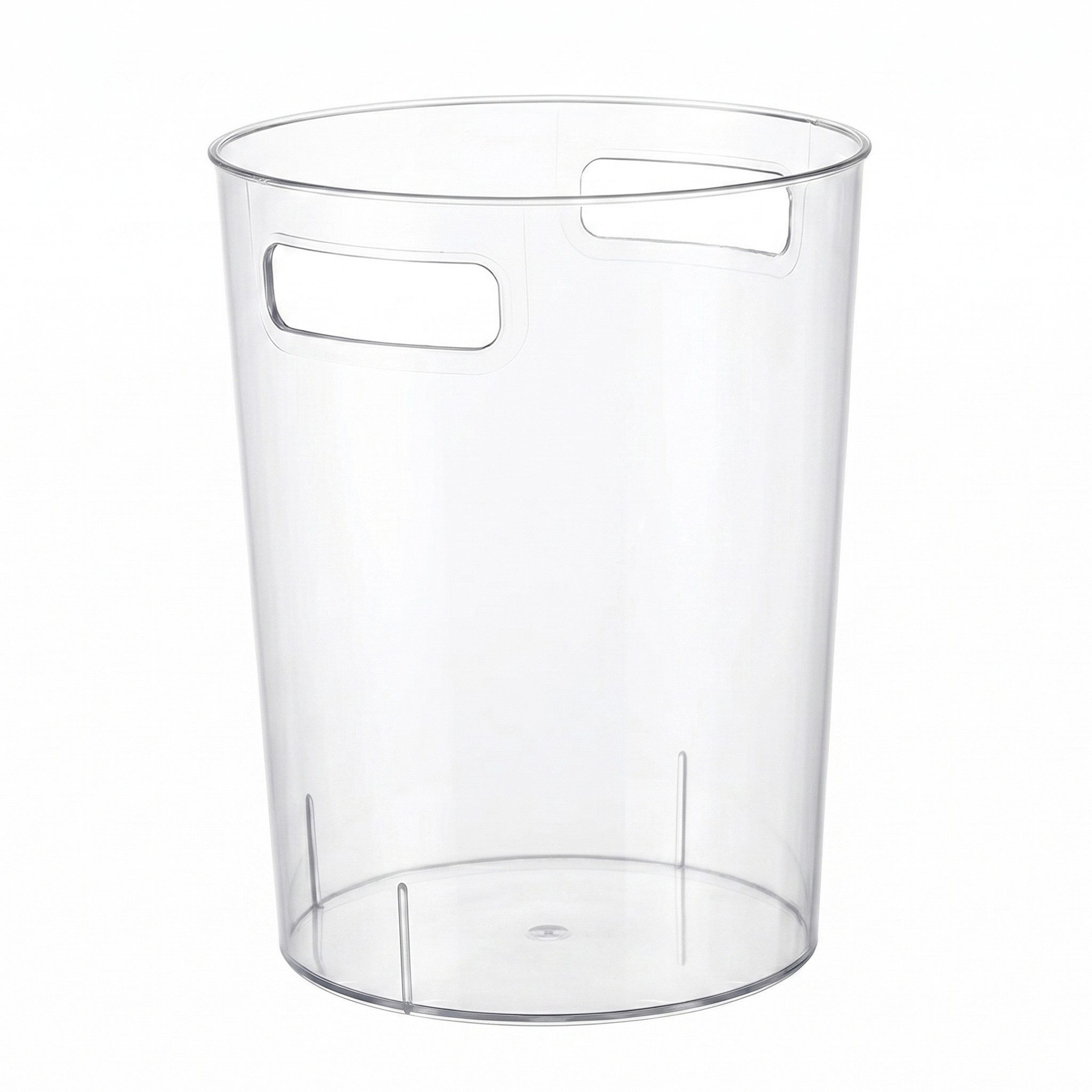 Sinoba Papierkorb 888 aus hochwertigem PET, Modern & transparent: Griffmulden, bruchsicher, pflegeleicht