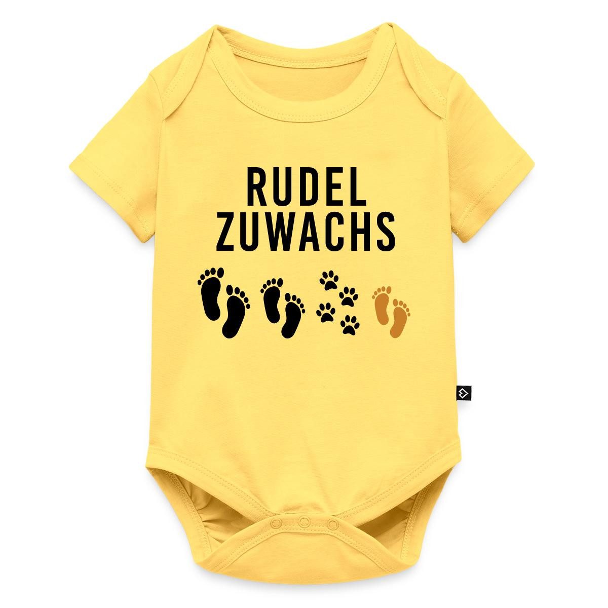 Spreadshirt Kurzarmbody Rudelzuwachs Baby Ankündigung Kurzarm Tages Baby Body (1-tlg)