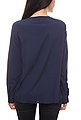 Heine Blusentop »heine Shirt Rüschen-Bluse fein fließende Langarm-Bluse für Damen mit Rundhalsausschnitt Jersey-Bluse Marine«, Bild 4
