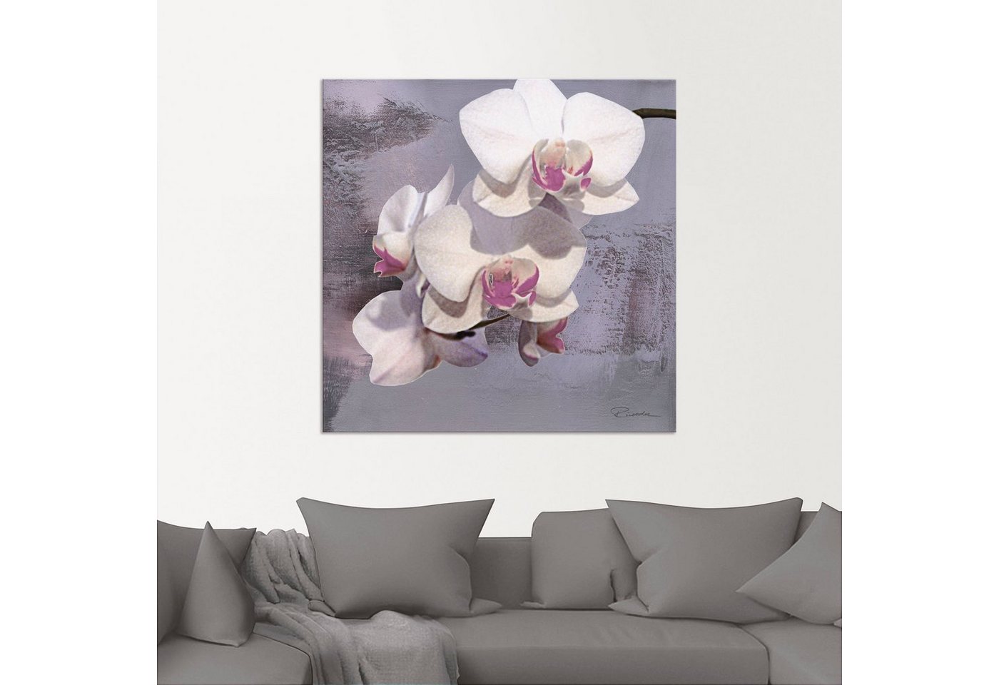Artland Wandbild »Orchideen vor Violett II«, Blumen (1 Stück), in vielen Größen & Produktarten - Alubild / Outdoorbild für den Außenbereich, Leinwandbild, Poster, Wandaufkleber / Wandtattoo auch für Badezimmer geeignet-kaufen