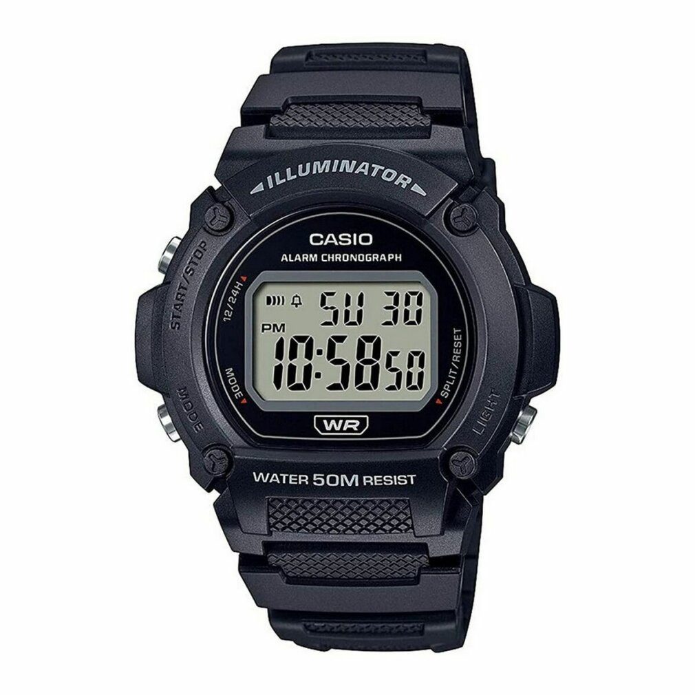 CASIO Luxusuhr Herrenuhr W-219H-1AVCF Schwarz
