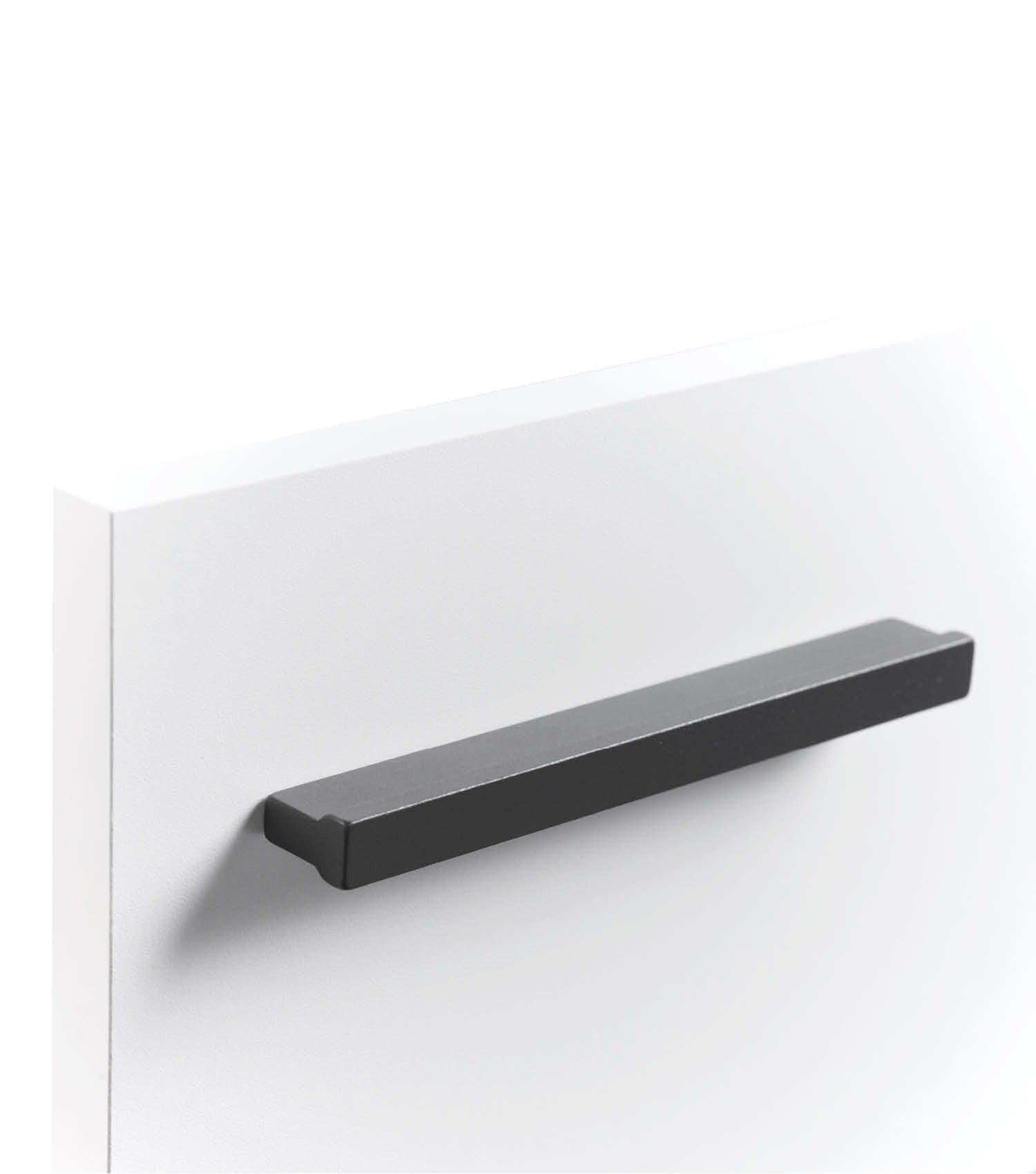 mokebo Möbelgriff Der Griffige (aus Aluminium), Griff für Möbel, Schrankgriff oder Türgriff in Anthrazit, 7er-Set