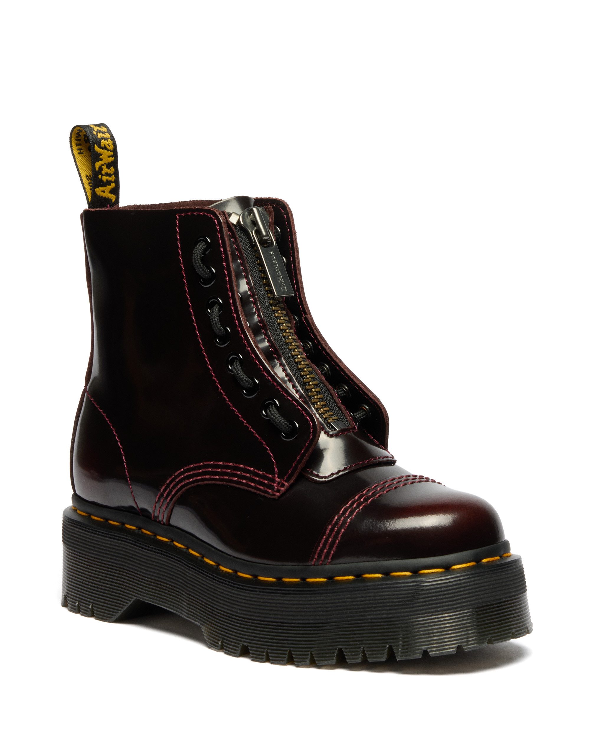 DR. MARTENS Sinclair Gemilltes Nappaleder Plateaustiefel Schnürboots Platea günstig online kaufen