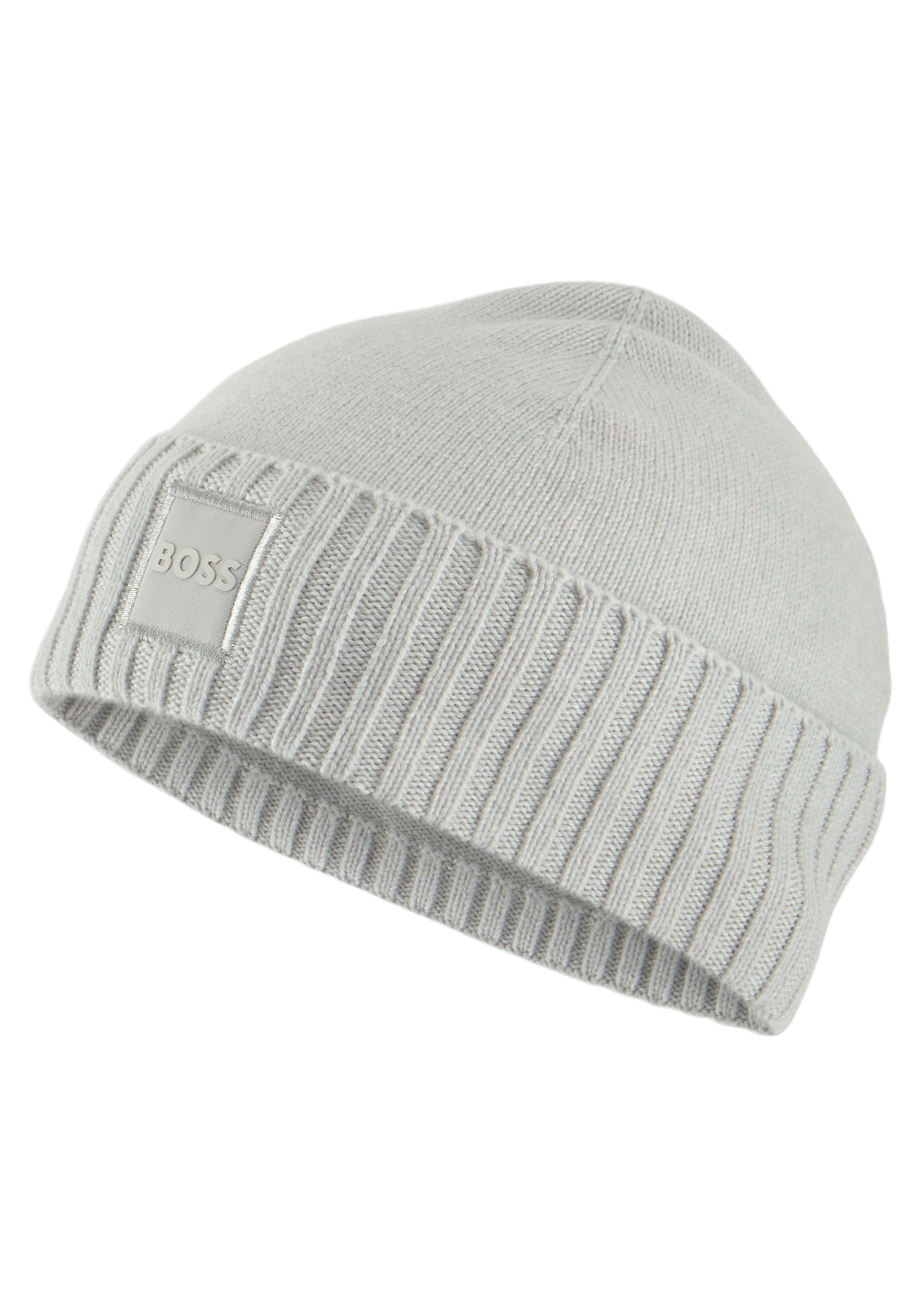 BOSS ORANGE Beanie Akaio passender farblich Logostickerei 1025086 mit Light/Pastel Grey Hat