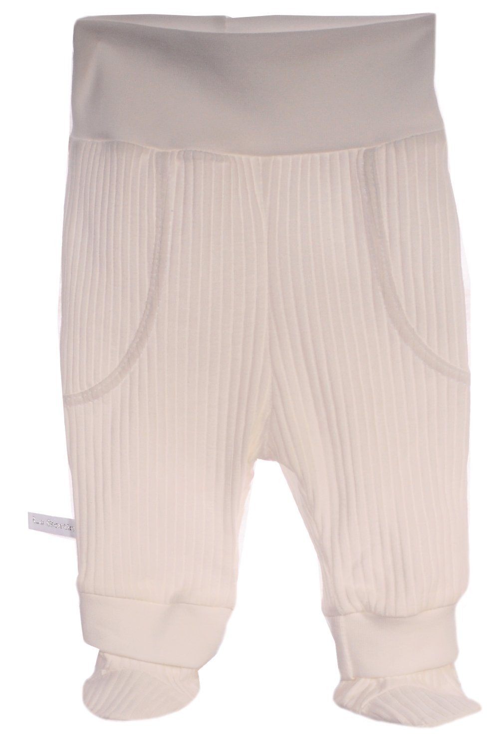 La Bortini Schlupfhose Hosen 3er Pack Baby Hose mit Fuß gerippt Erstlingshose elastisch, 44 50 56 62 68 74 80