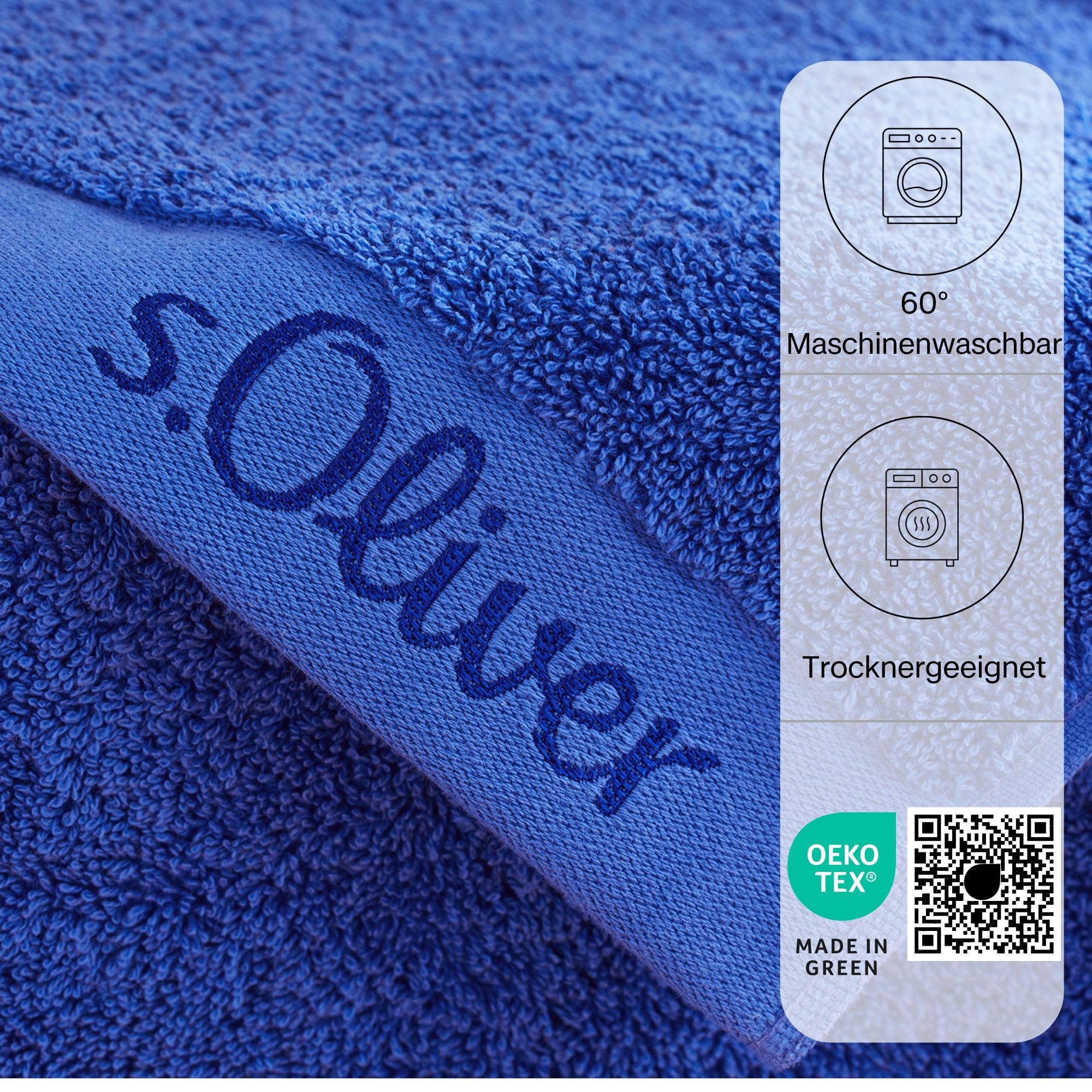 s.Oliver Gästehandtuch s.Oliver, Premium Qualität, 600 gr/m², auch als Sets erhältlich, Walkfrottier (1-St), große Farbauswahl, auch als Duschtuch, Waschhandschuh, Handtuch