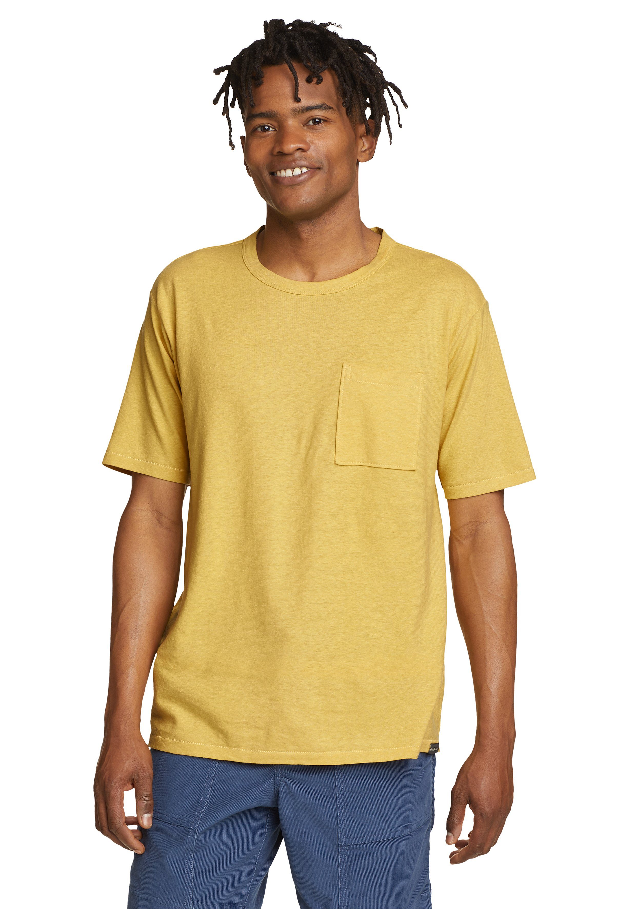 Eddie Bauer T-Shirt Hemp Shirt - Kurzarm Oranges Quarz