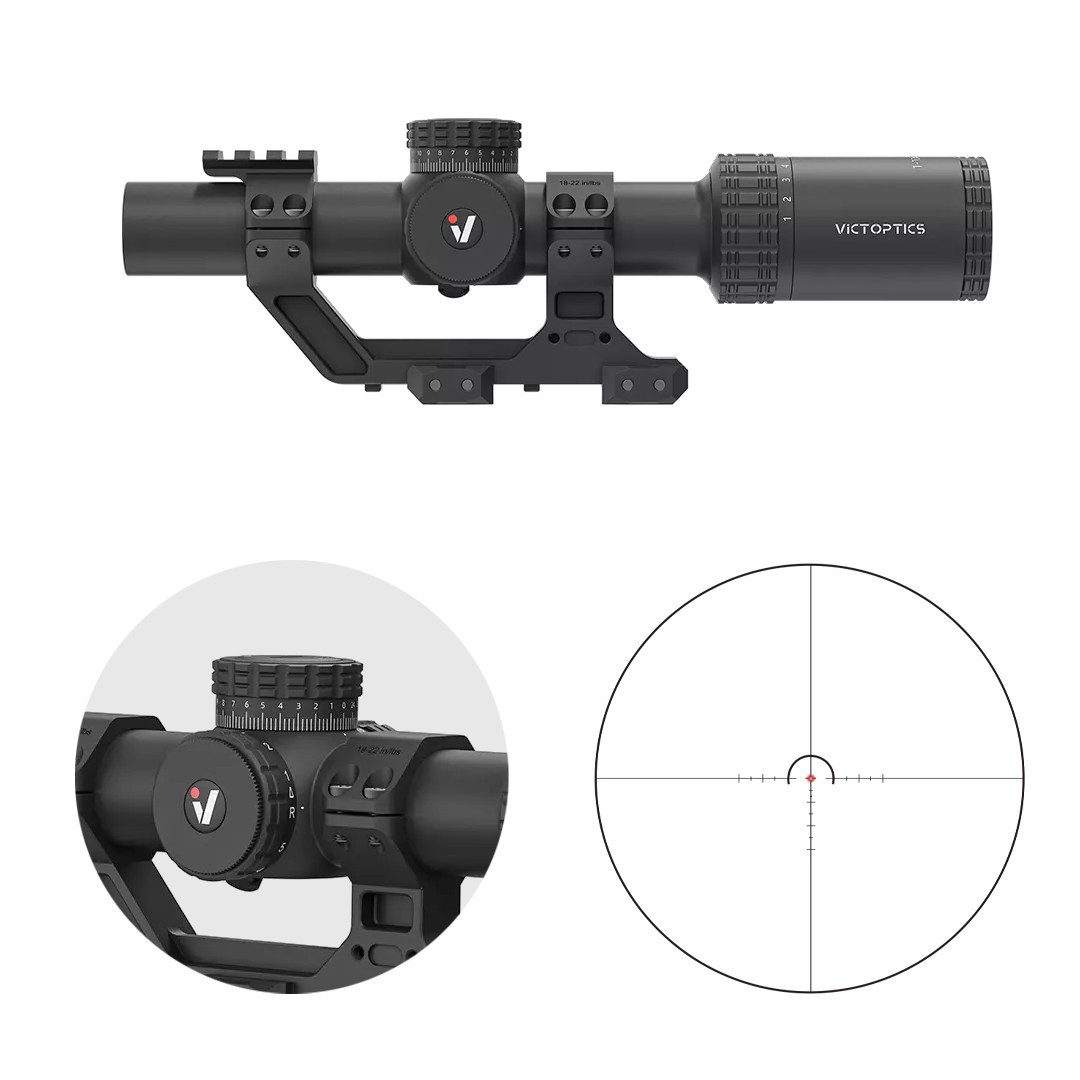 Vector Optics Victoptics OPSL139 S10 1-10x24I mit Blockmontage Zielfernrohr (Ideal für Jagd, Sport und Airsoft)