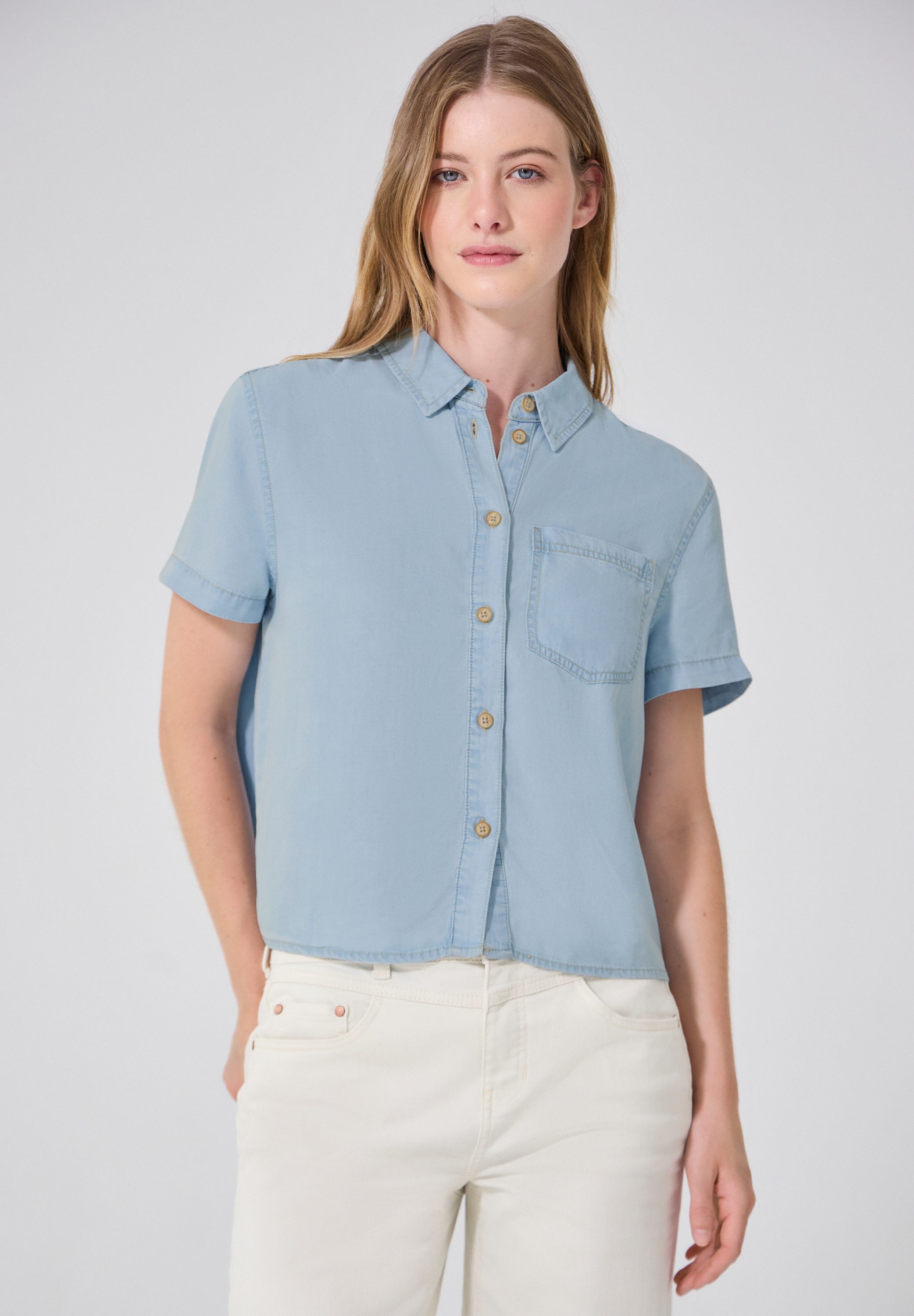 STREET ONE STUDIO Jeansbluse im Denim-Style