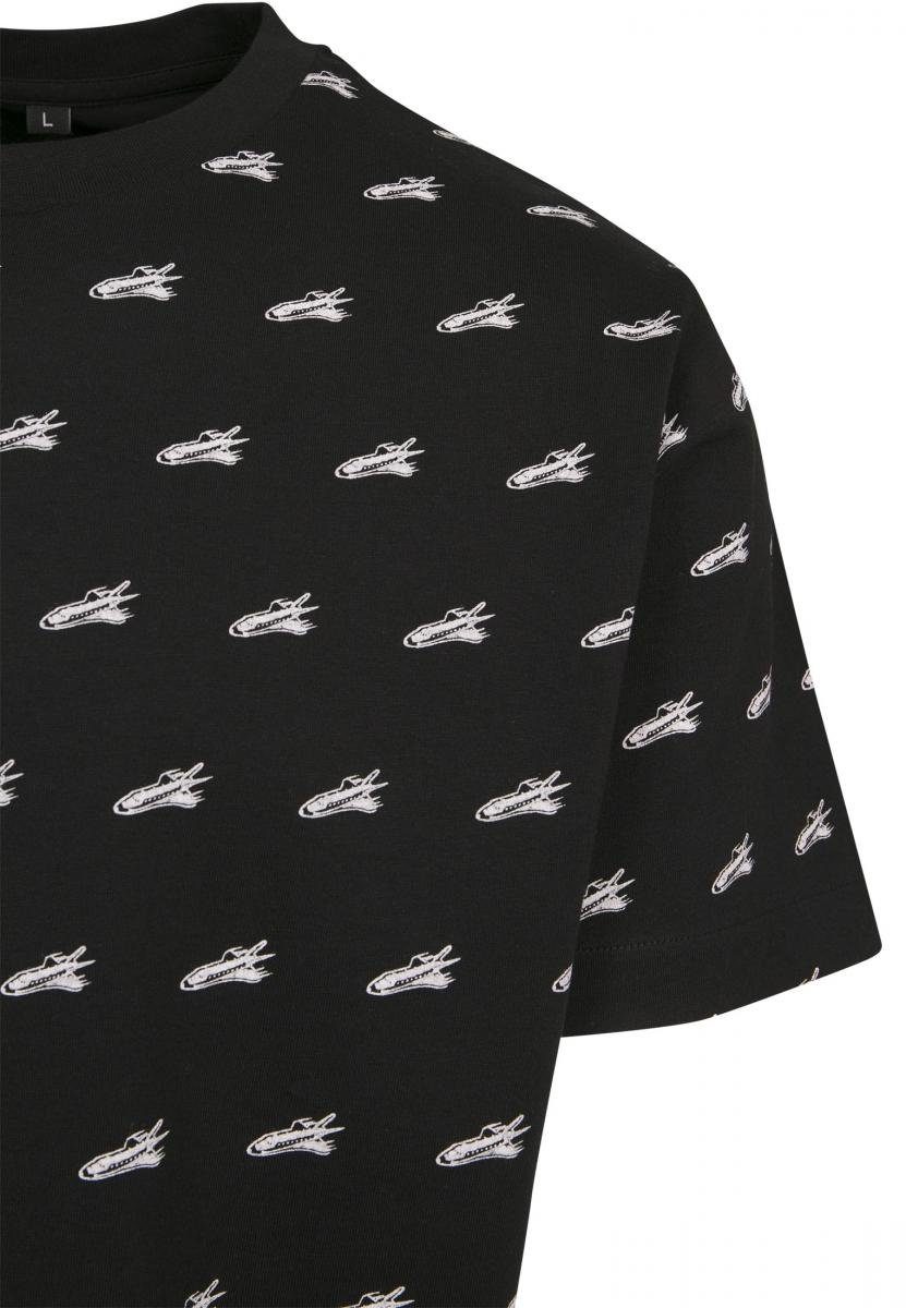 MisterTee T-Shirt Herren NASA Spaceship (1-tlg) NASA MT872 Tee black Spaceship