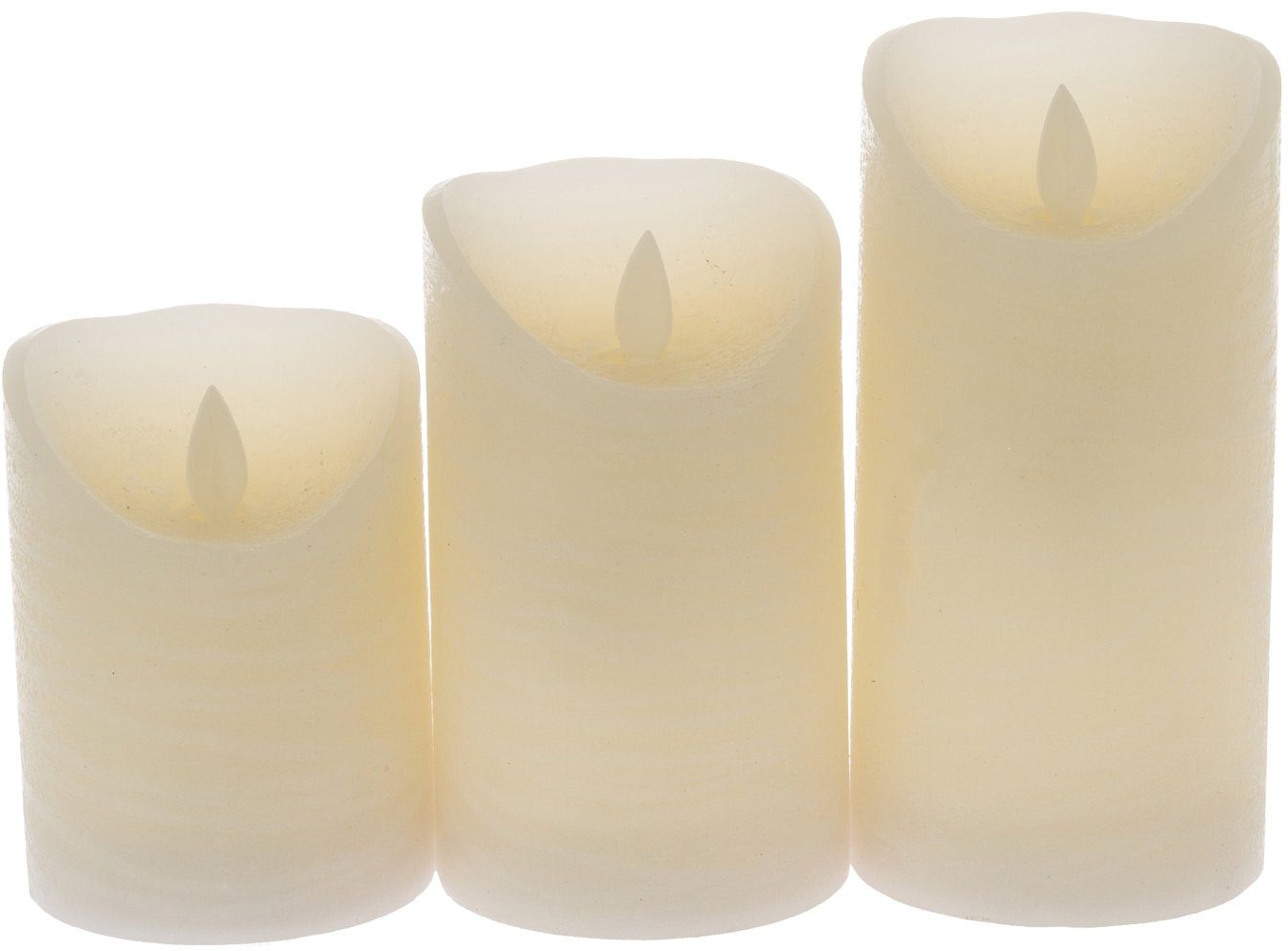 Veranstaltung andas LED-Kerze Nature, Weihnachtsdeko 3-tlg) (Set