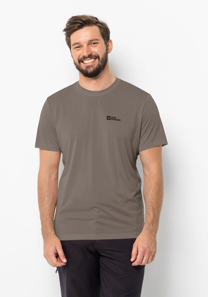 Jack Wolfskin T-Shirt HIKING cold-coffee S/S T M