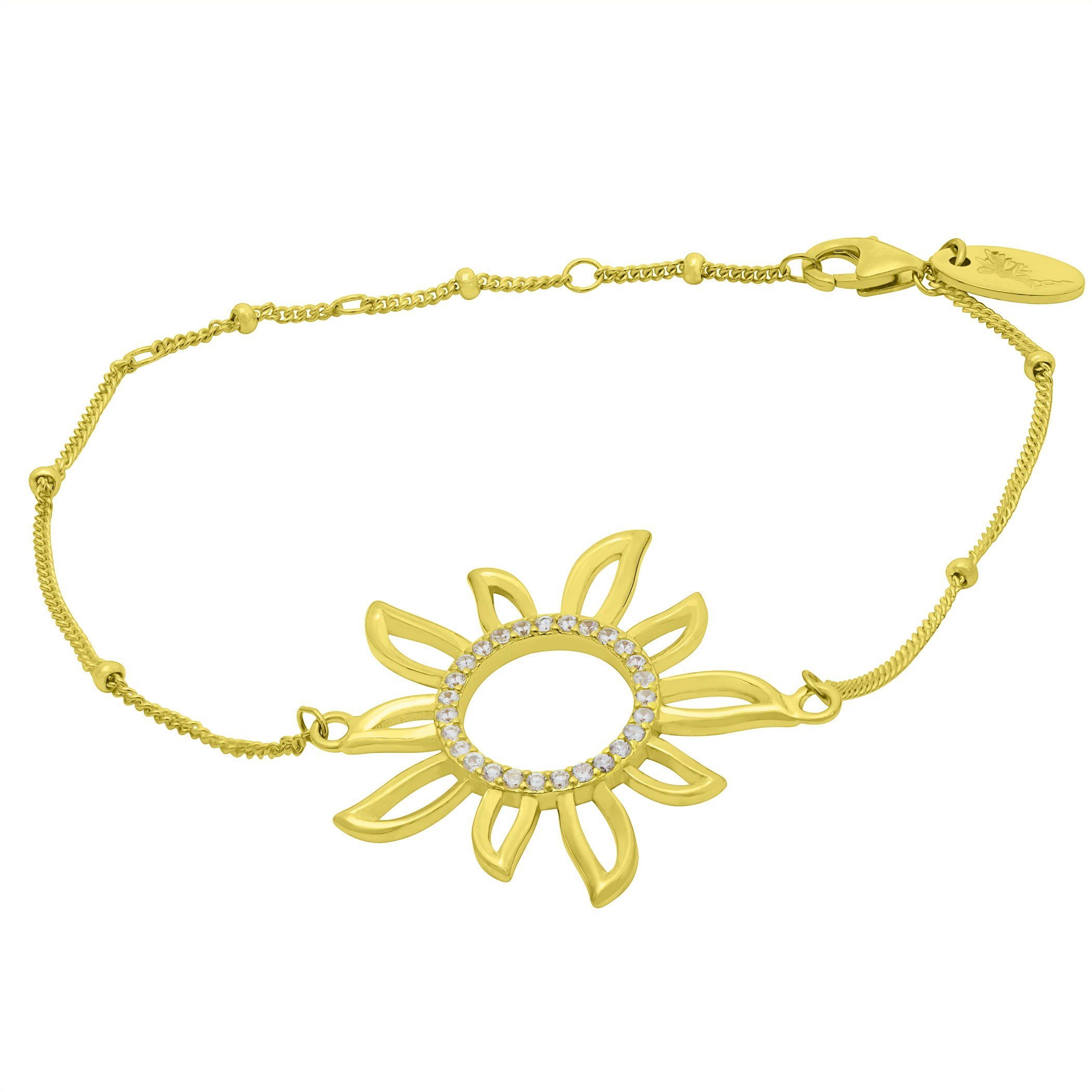 Schmuck-Elfe Silberarmband Sol Sunshine, 925 Silber vergoldet