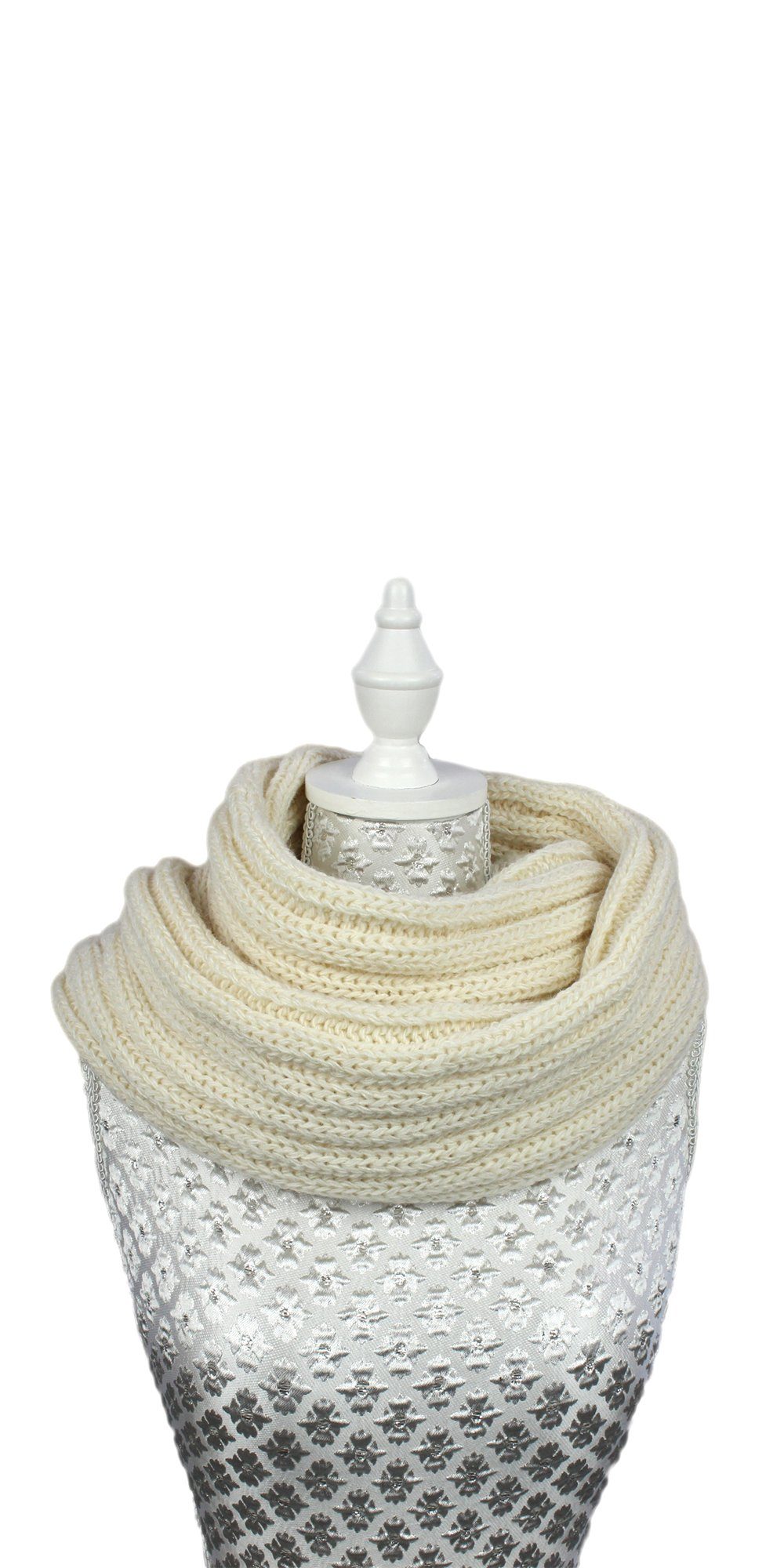 Strickschal Strick-Loop in Ripp-Strick