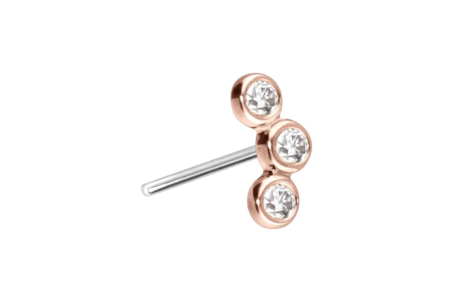 PIERCINGLINE Piercing-Set 14 Karat Gold Aufsatz günstig online kaufen