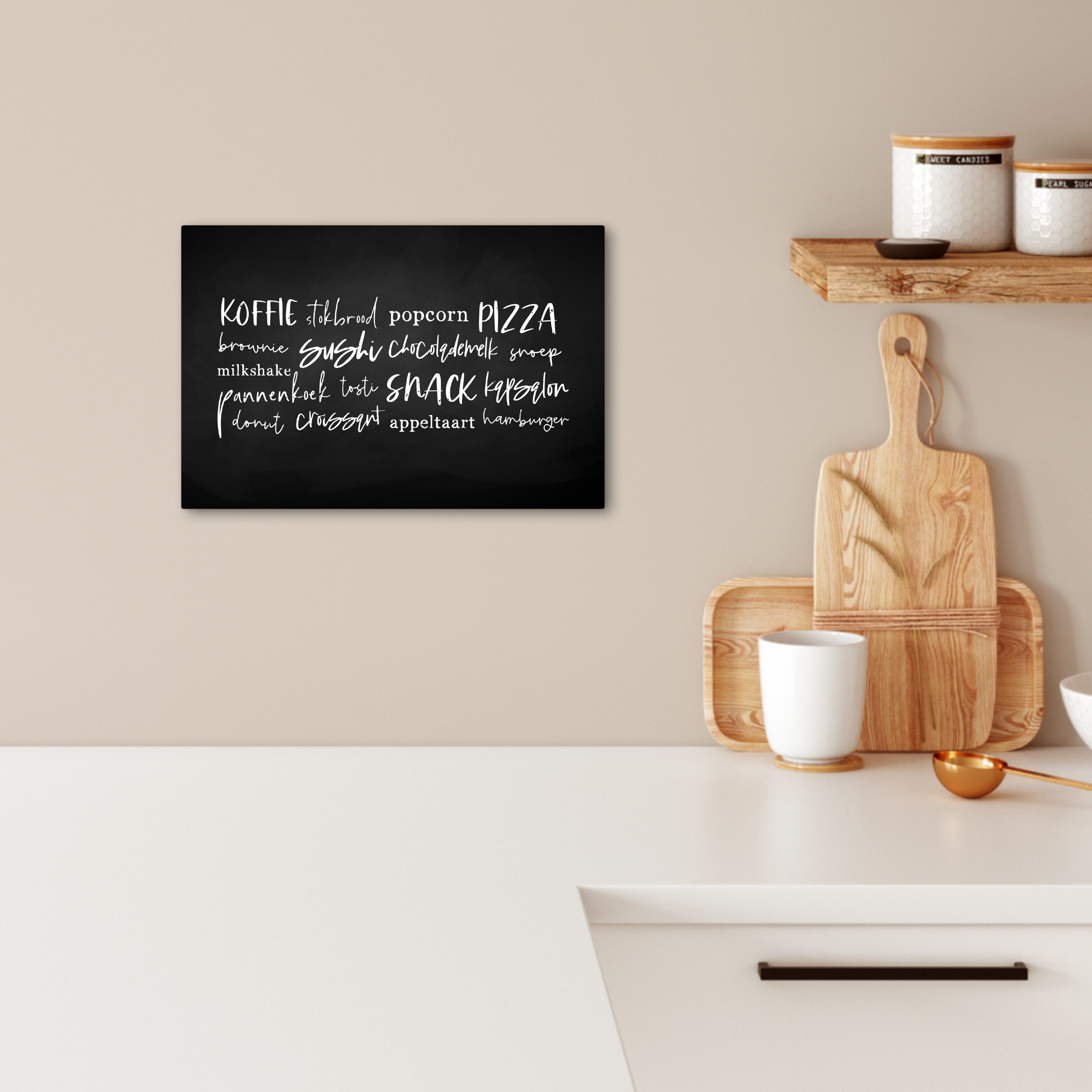 OneMillionCanvasses® Leinwandbild Essen - Speisekarte - günstig online kaufen