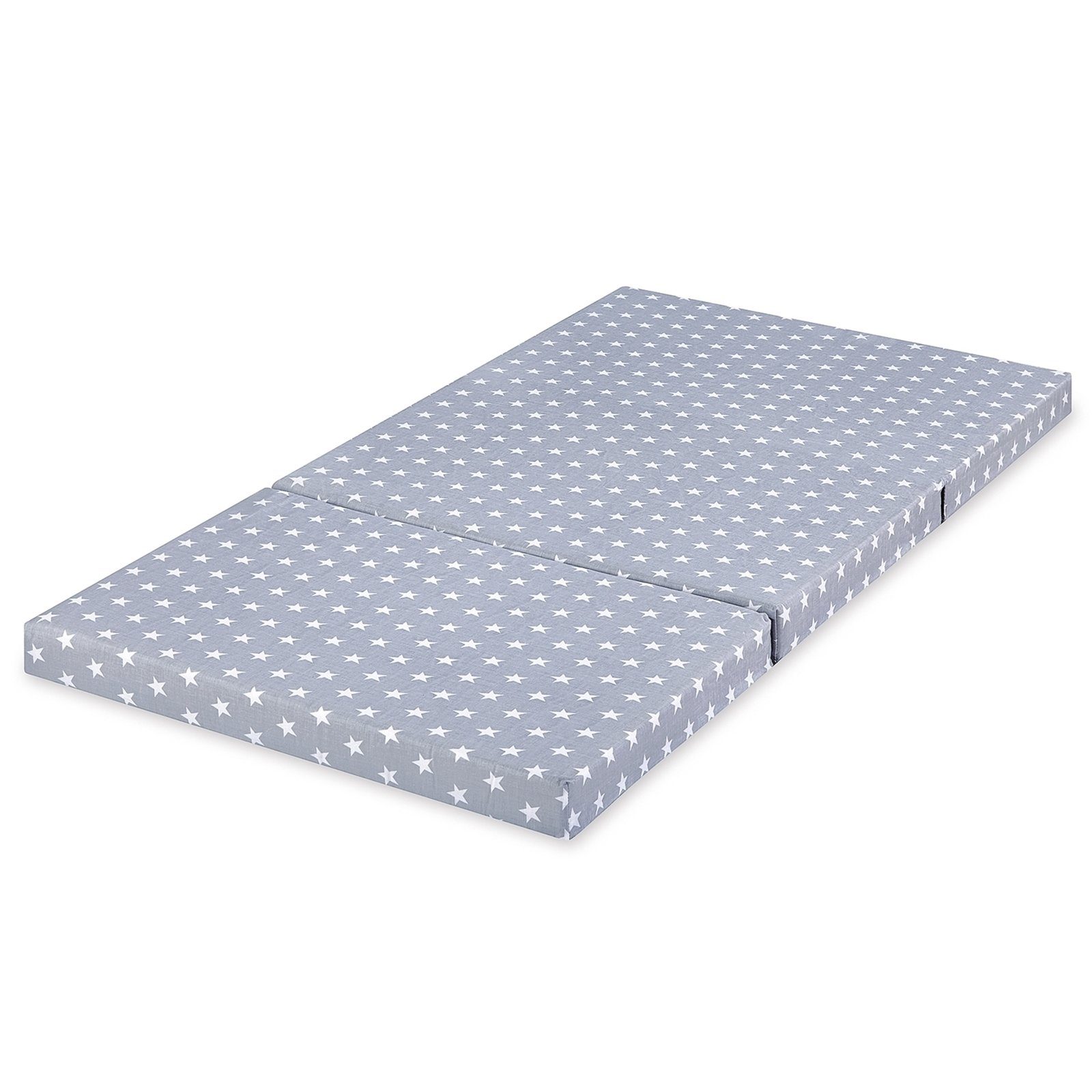 Reisebett-Matratzen Bambini klappbare Reisebettmatratze 120x60 cm Sterne grau faltbar, Bambini – Bild 2 von 5