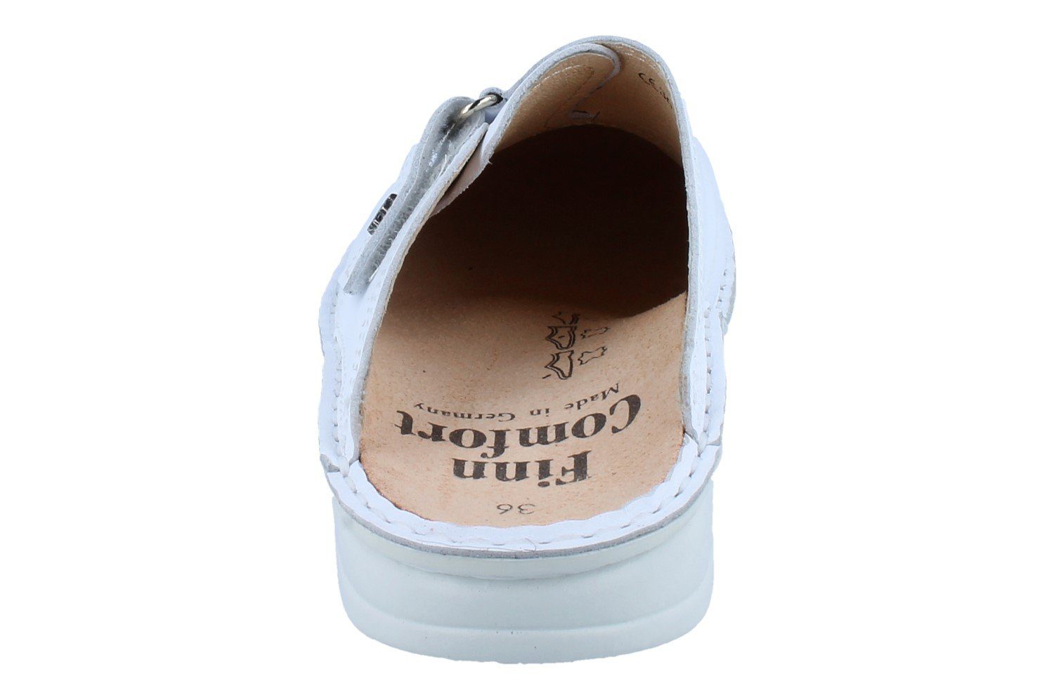 Finn Comfort Venedig, weiß, Clog Wechselfußbett