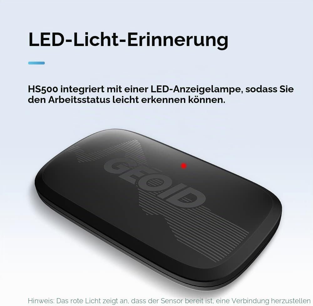 Athlix Herzfrequenzsensor HS500 Herzfrequenzmesser mit Brustgurt Tracking LED-Licht, LED-Kontrollleuchte, verstellbares Brustband