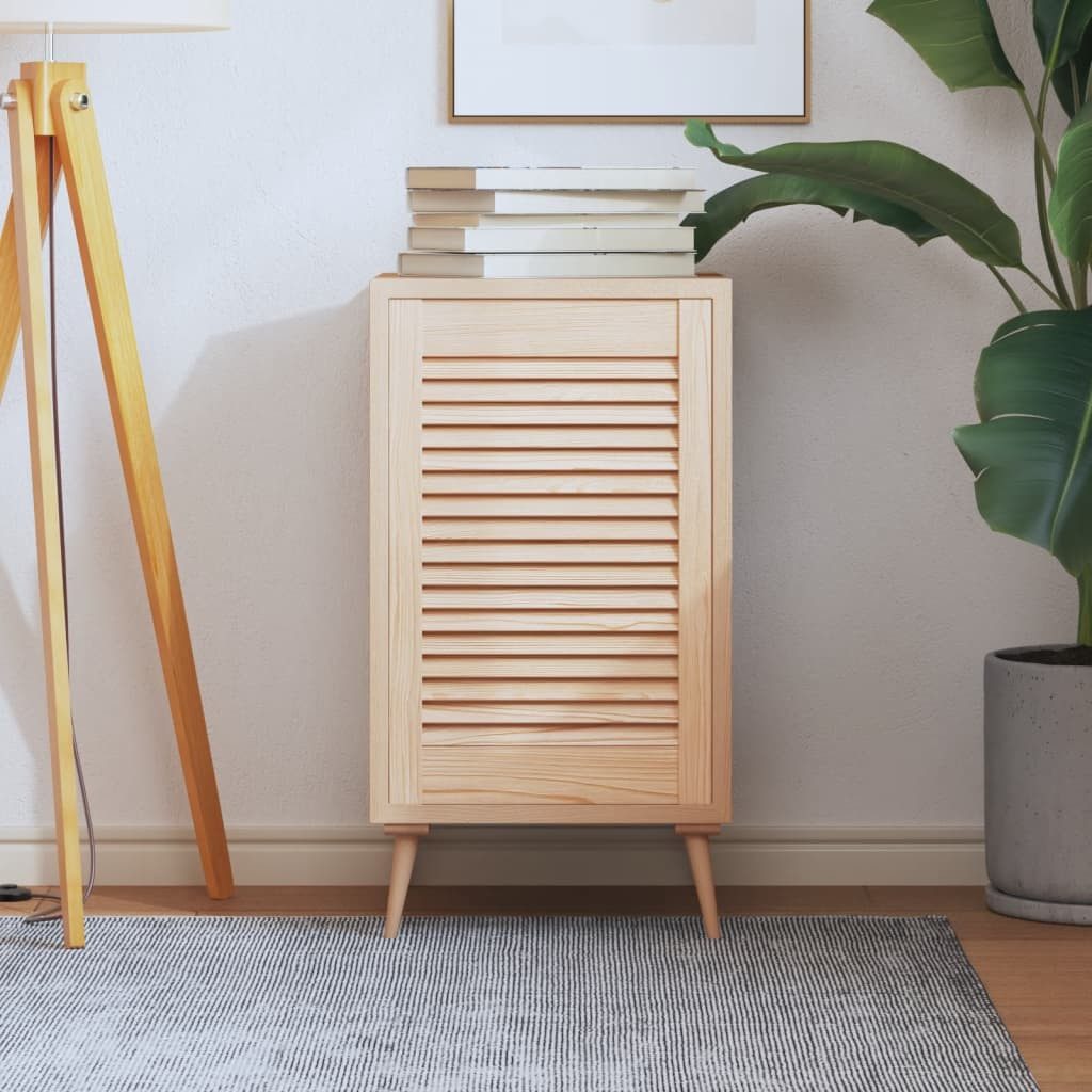 furnicato Schranktür aus Massivholz, 61,5 x 39,4 cm, Lamellen-Design (1 St), Unbehandelte Möbeltür aus Kiefernholz zur besseren Luftzirkulation