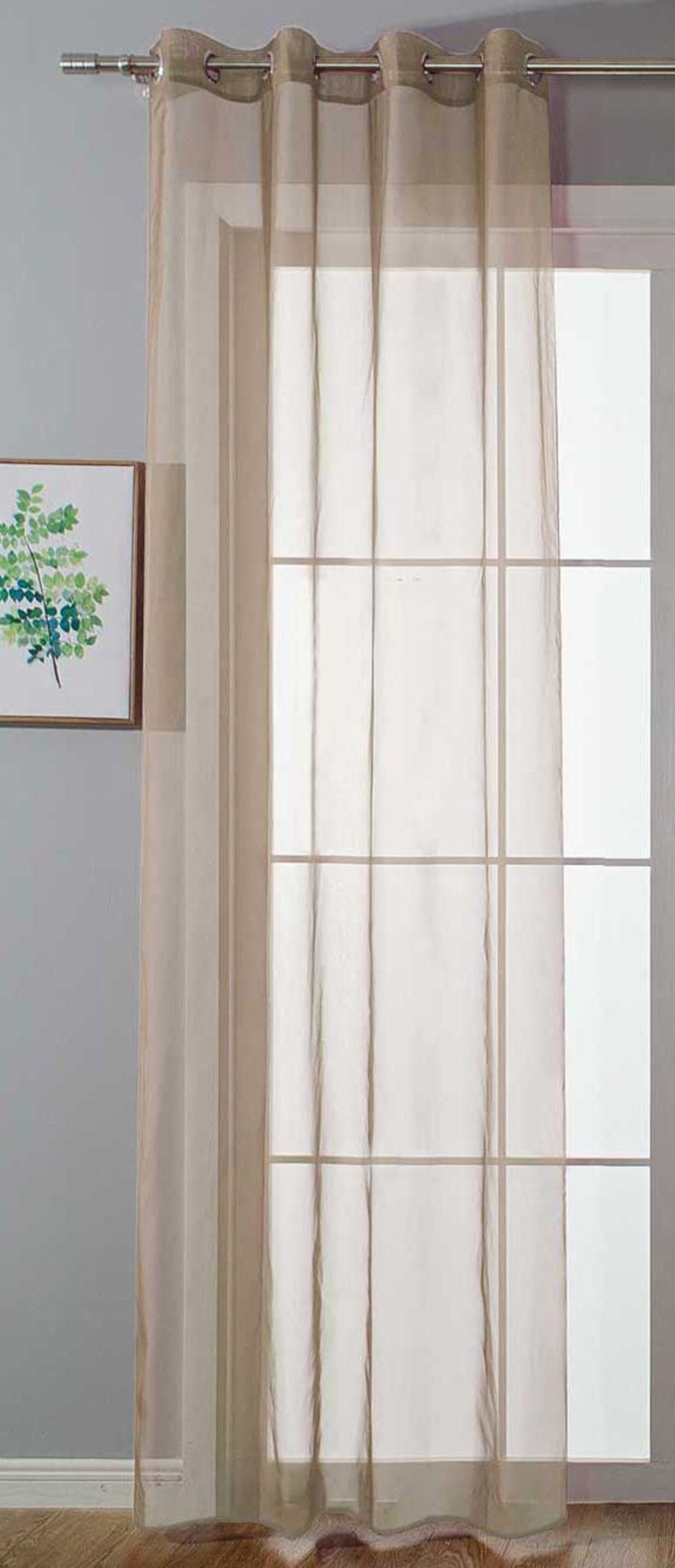 Gardinenbox Gardine (1 St), Ösen, transparent, Voile, Store Bleibandabschlu günstig online kaufen