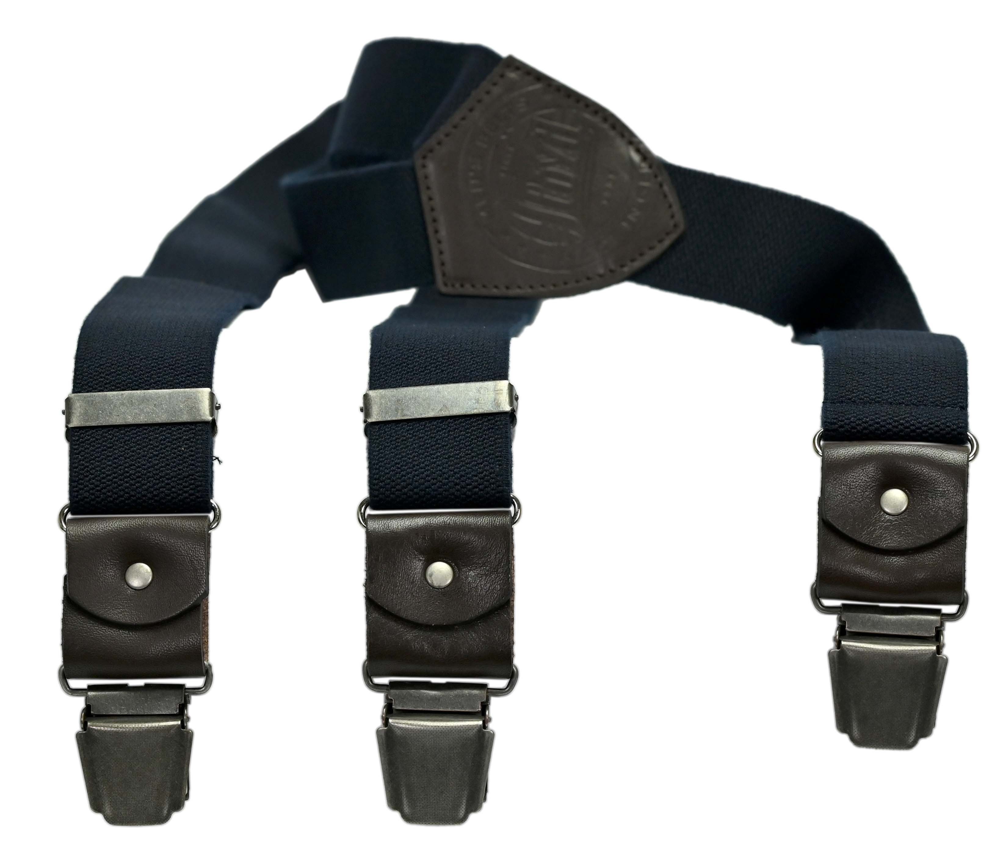 LLOYD Men’s Belts Hosenträger LLOYD-Hosenträger 35 mm Lederrückenteil und Casual-Clips navy