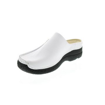 WOLKY Seamy-Slide, Clog, Printed leather, White AYR, 0625070-100 Clog