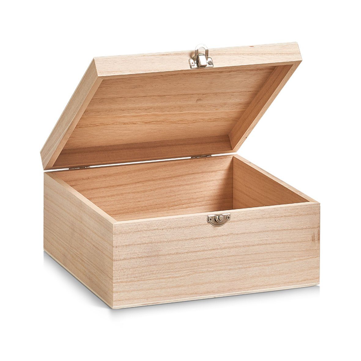 Zeller Present Aufbewahrungskorb Aufbewahrungsbox, Holz, Paulowina, 23 x 23 x 11 cm