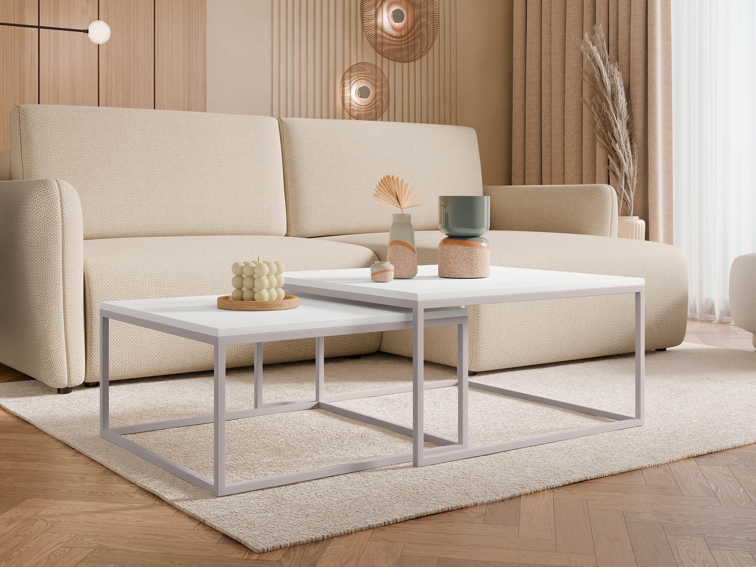 MIRJAN24 Couchtisch Dual Cashmere (2er-Set), Cashmere günstig online kaufen