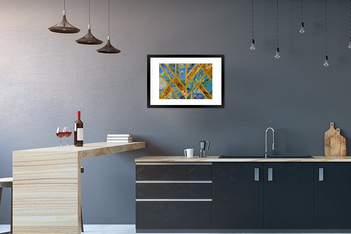 MuchoWow Poster Kunst - Van Gogh - Alte Meister, (1 St), mit Rahmen, Kunstdruck, Gerahmtes Poster, Schwarzem Bilderrahmen