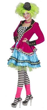 Funny Fashion Kostüm Verrückter Hutmacher Kostüm für Damen, Buntes Kle