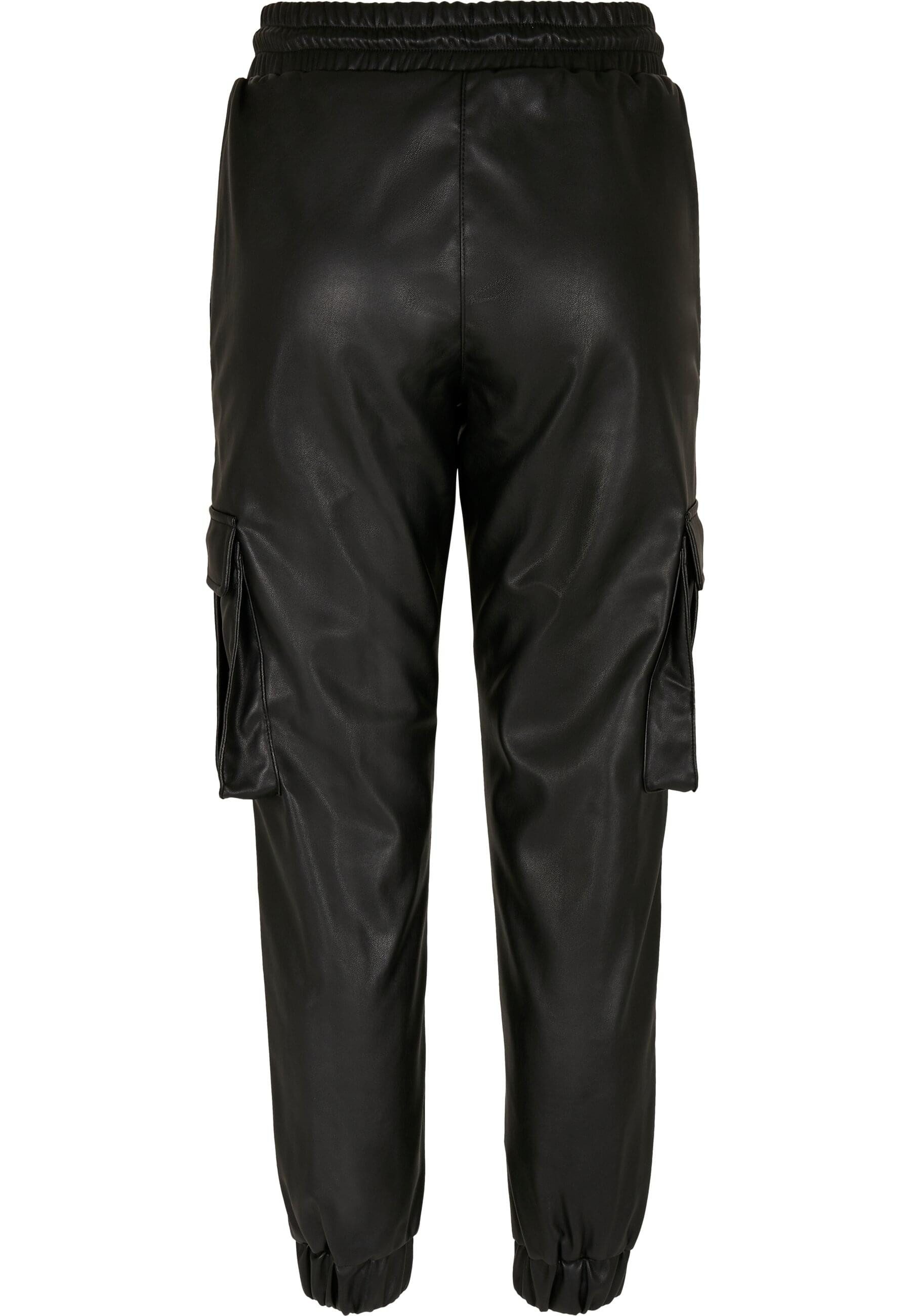 URBAN CLASSICS Cargohose Urban Classics Damen Ladies Faux Leather Cargo Pan günstig online kaufen