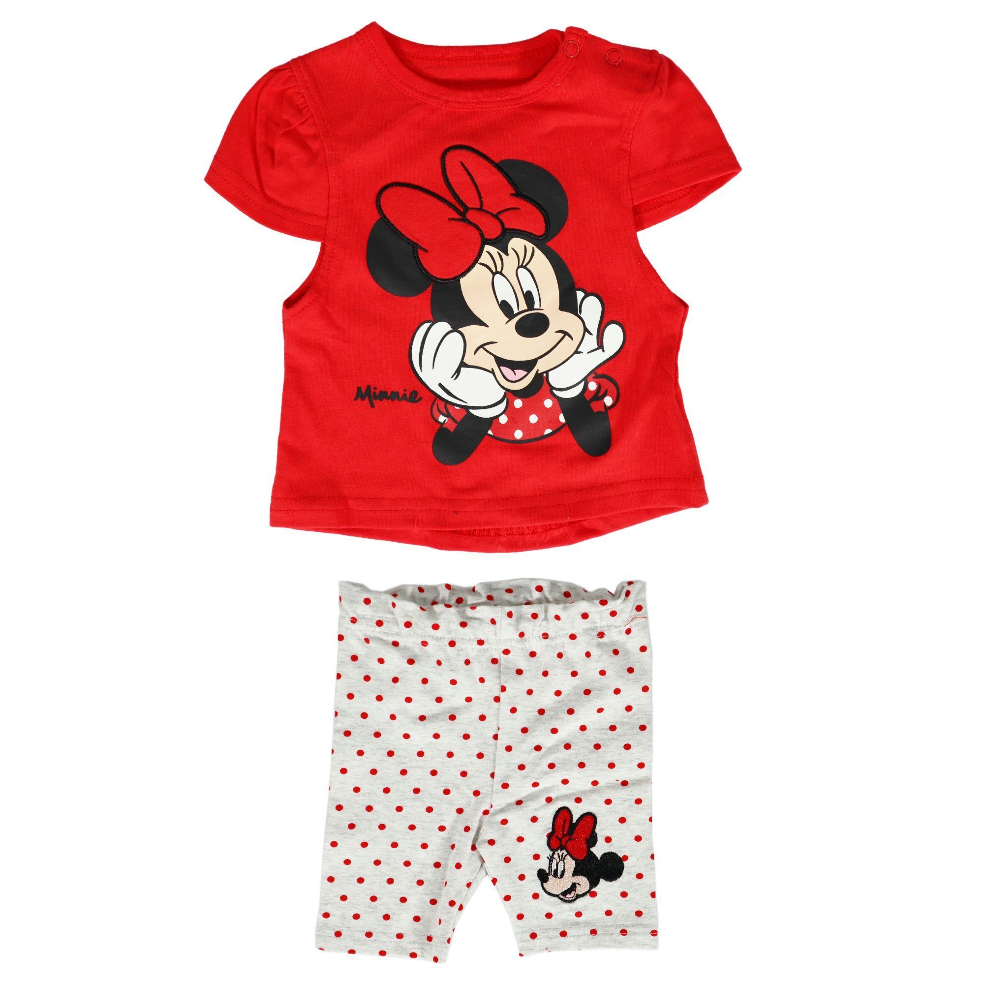 Disney Print-Shirt Disney Minnie Maus Mädchen Baby Shirt plus Hose (2-tlg) Gr. 62 bis 86