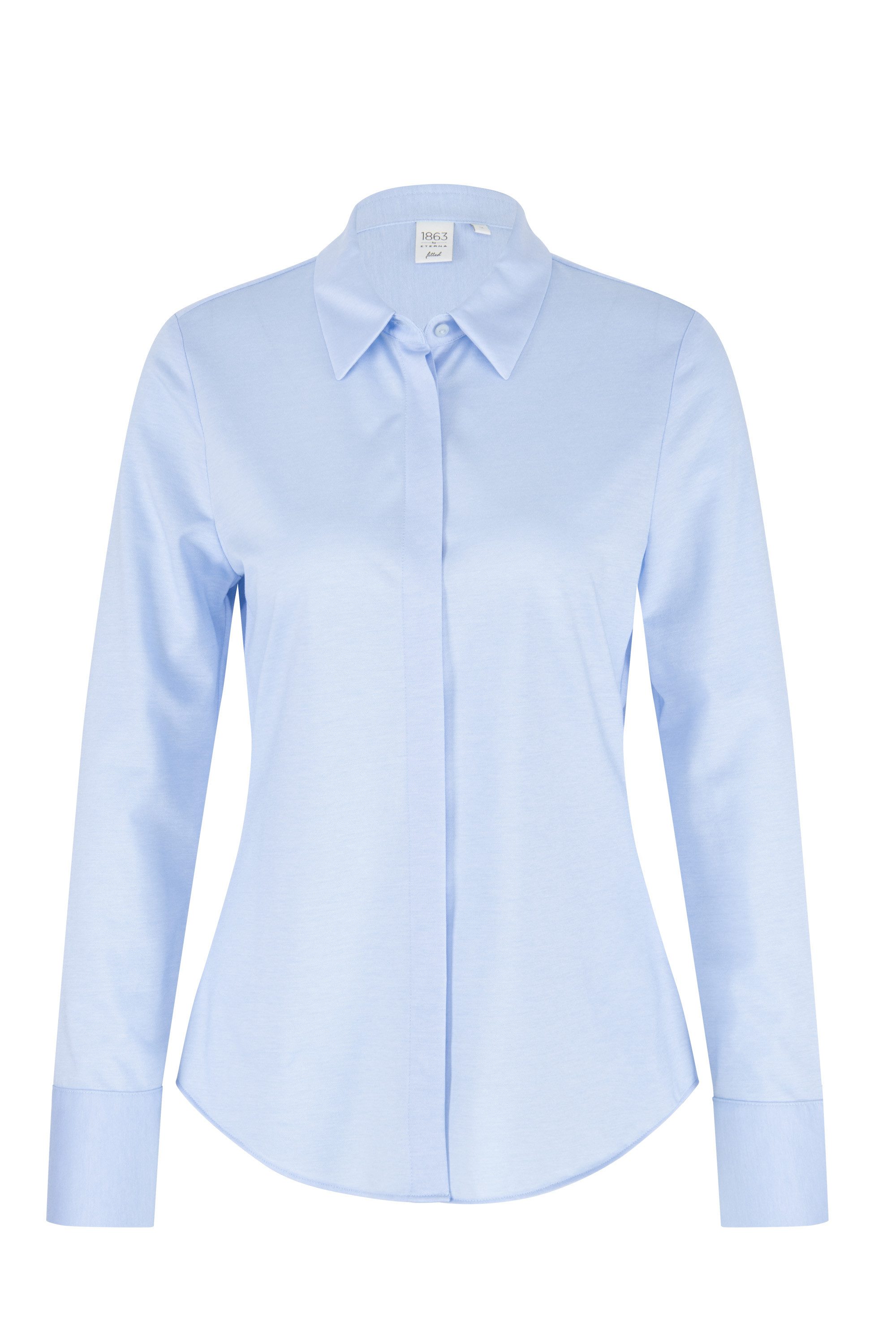 Eterna Blusentop ETERNA FITTED Langarm Hemd himmelblau stretch 5780-11-DY70 - Japanese