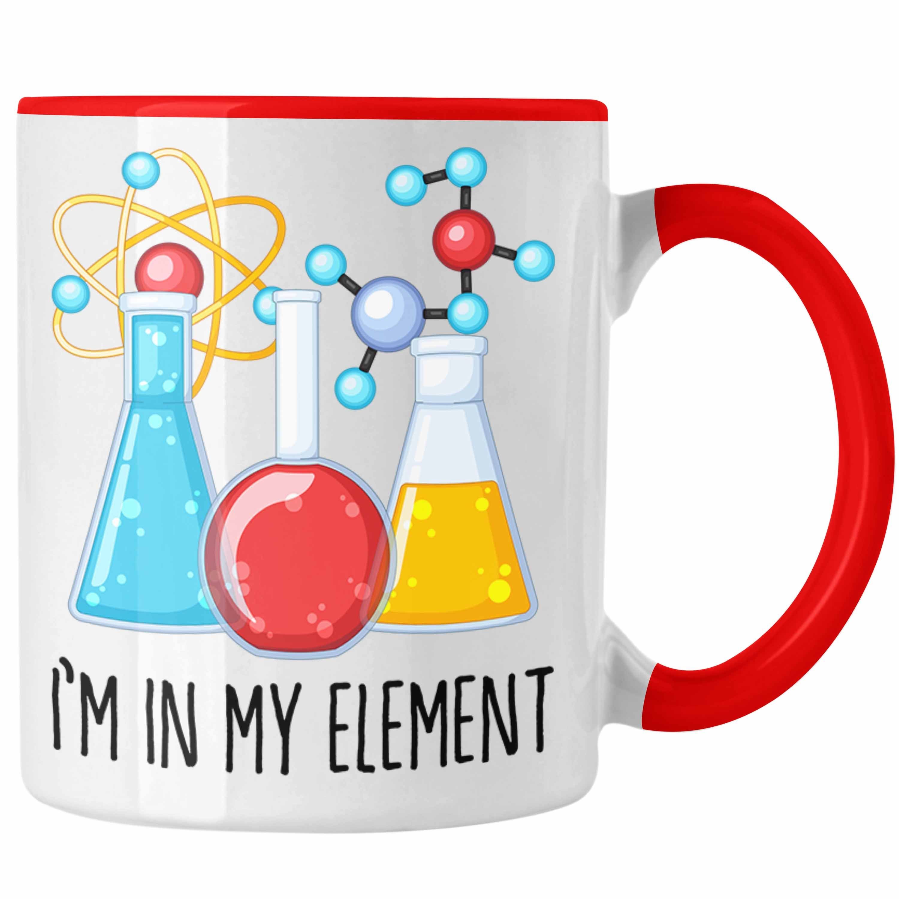 Trendation Tasse Chemiker Tasse Geschenk Im In My Element Kaffeetasse Chemie Student Le Rot