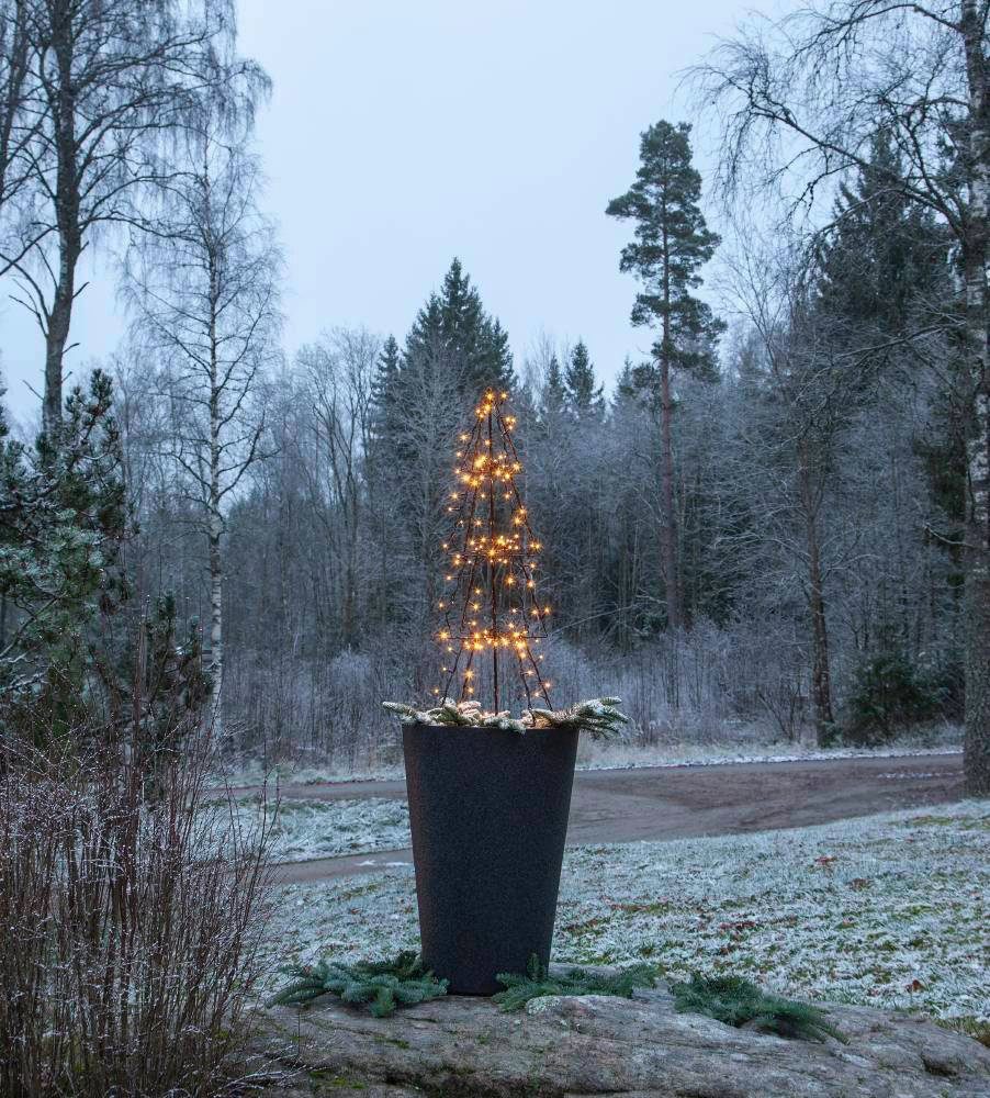 LED Baum FOLDY, Warmweiß, LED Tanne - LED EGLO Baum fest - - Winterdeko integriert, - Erdspieß Beleuchtung Weihnachtsdeko