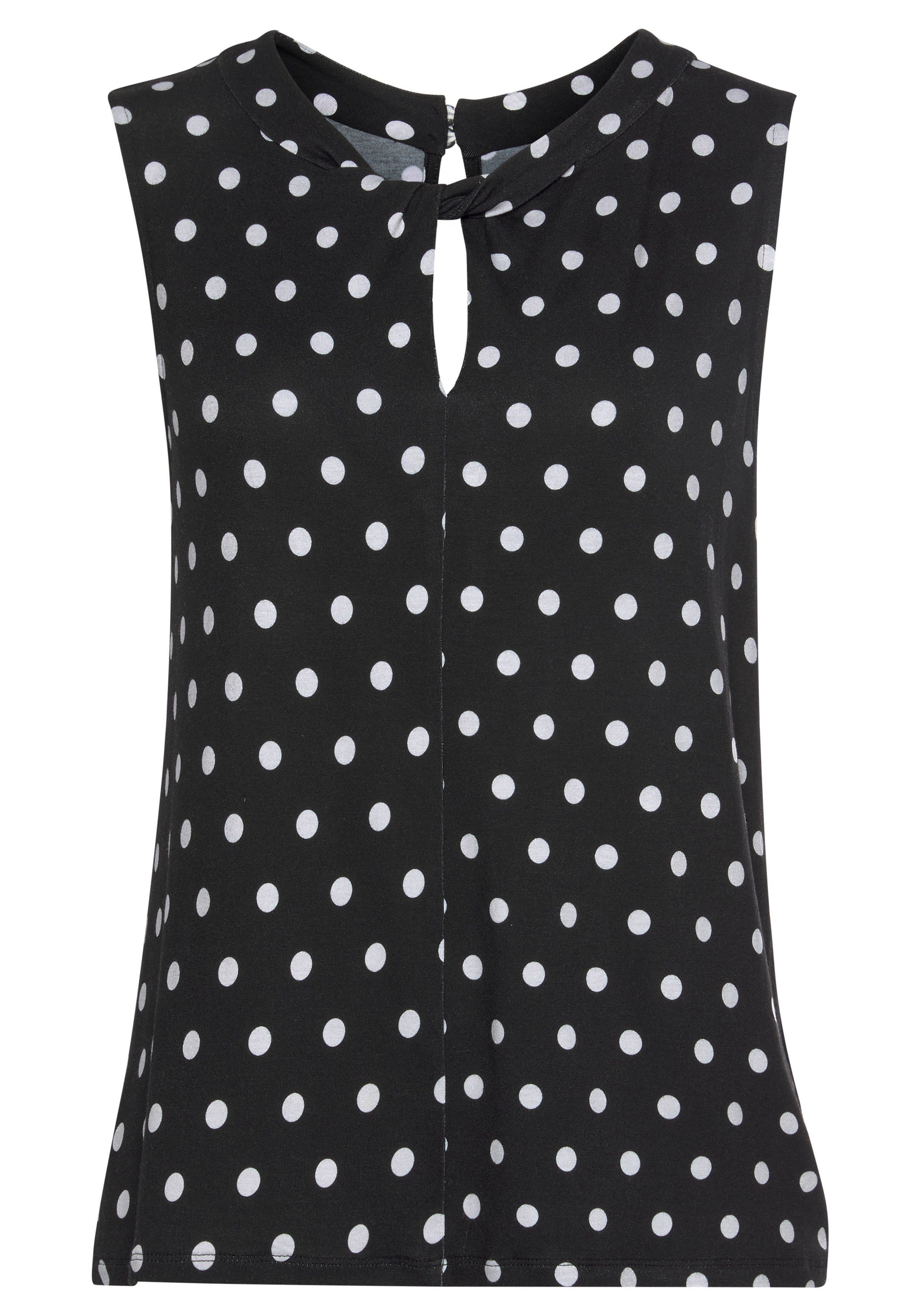 LASCANA Tanktop mit Punktedruck, bequemes Blusentop günstig online kaufen