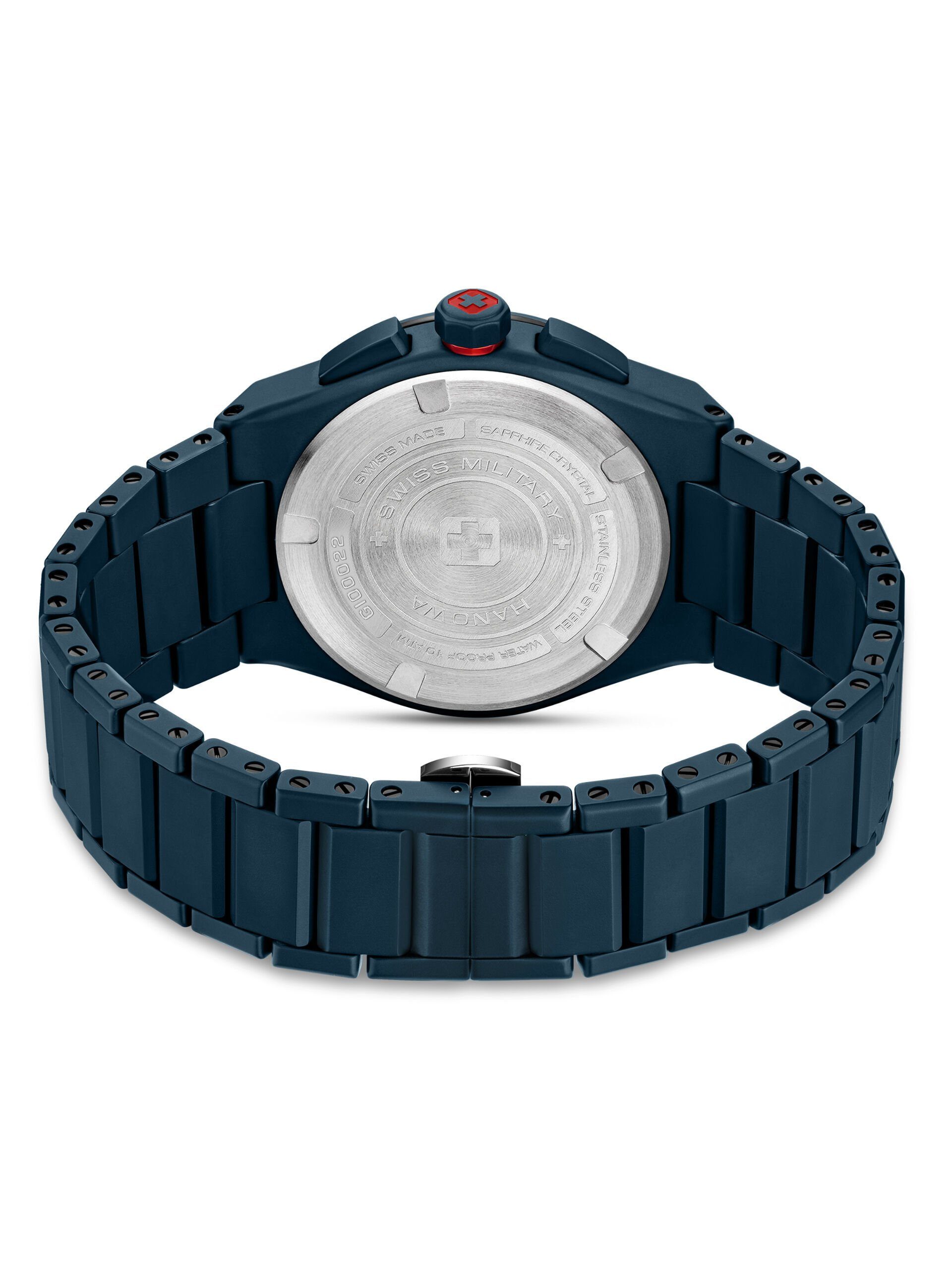 CERAMIC, Blau Swiss CERAMIC-Armband hochwertigem Hanowa Military SIDEWINDER mit Quarzuhr