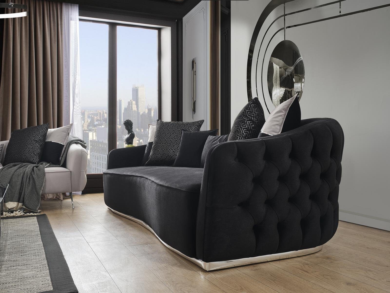 Sitzer Made Europa Sessel in Sofa Sofagarnitur Sofas, 4+3+1 Stoff Sofa Teile, JVmoebel Luxus 3