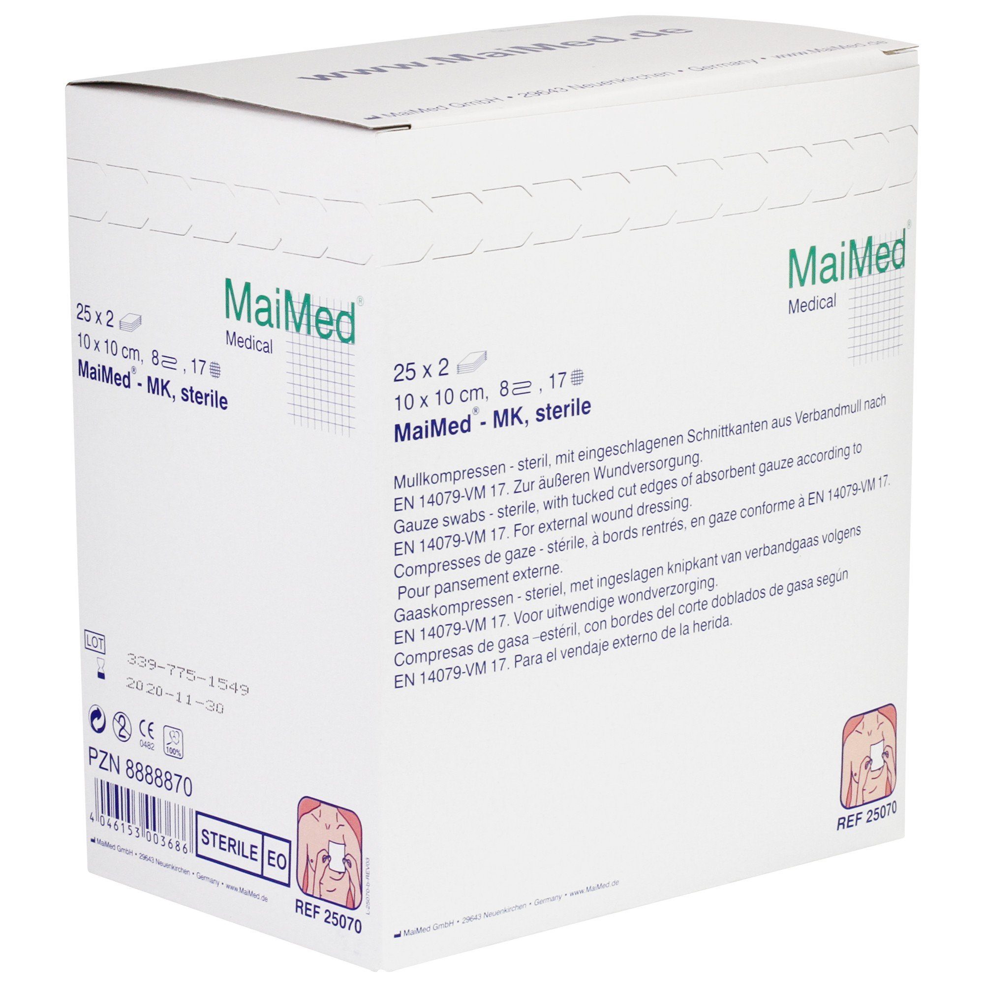 MaiMed Erste-Hilfe-Set MaiMed - MK steril Mullkompressen 8-fach