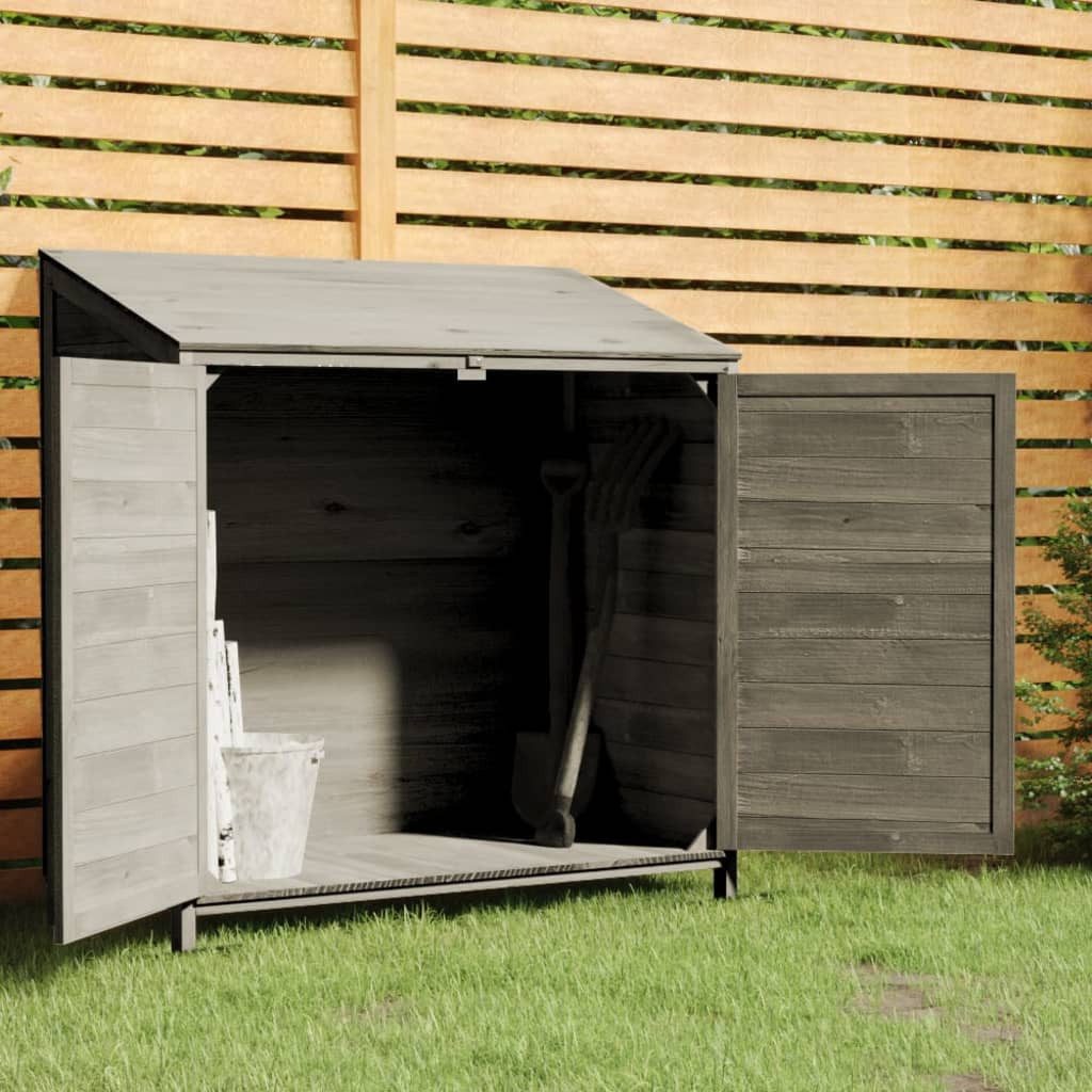 vidaXL Garten-Geräteschrank 102 x 52 x 112 cm Gerätehaus Anthrazit 102x52x112 cm Massivholz Tanne