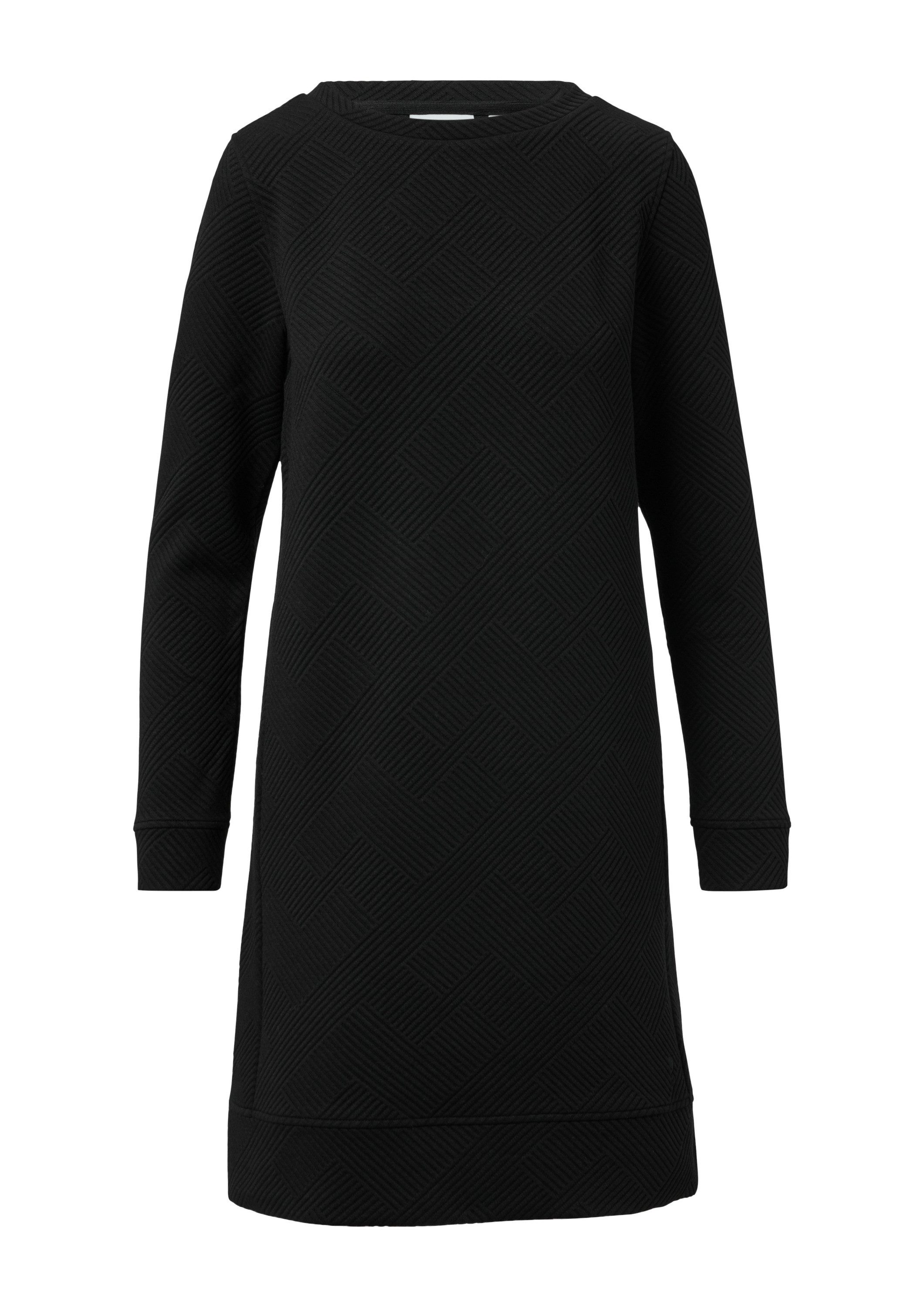 comma Minikleid Kleid Strukturiertes Jersey-Kleid