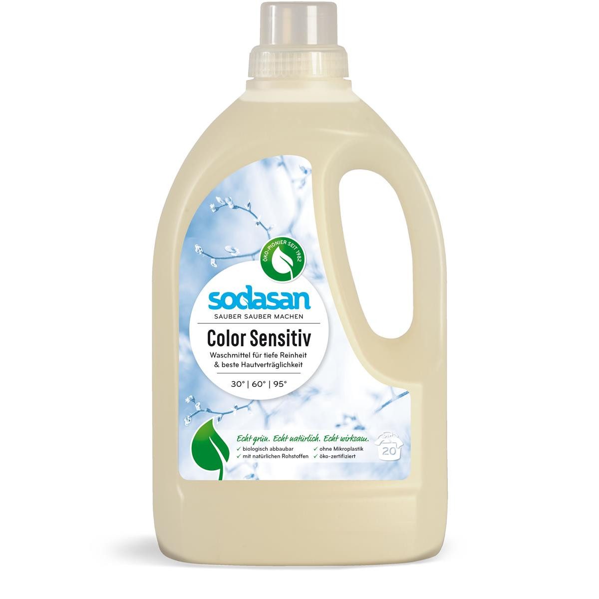 Sodasan Color Waschmittel Sensitiv 1,5L (1er Pack) Colorwaschmittel