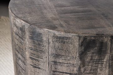 riess-ambiente Beistelltisch ROLL ON 40cm grau (Einzelartikel, 1-St), Wohnzimmer · Massivholz · mit Rollen · rund · Urban Jungle