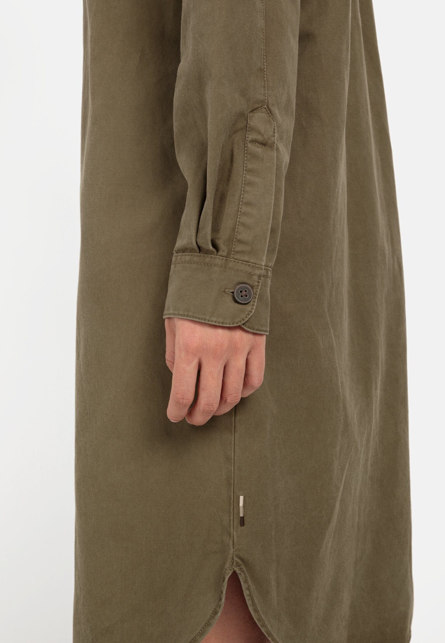 camel active Blusenkleid Hemdblusenkleid mit Stoffbindegürtel Langarm (1-tlg)