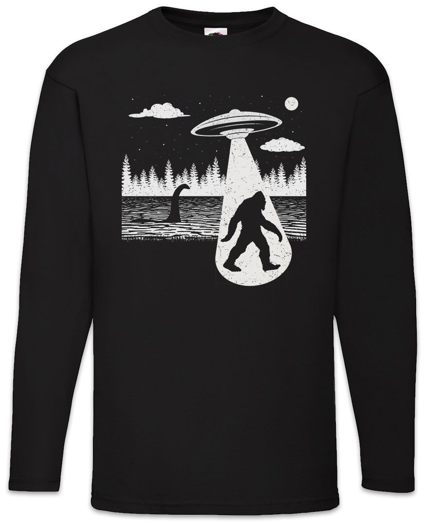 Langarmshirt Myth UFO Creatures Langarm T-Shirt Alien Grey Nessie Big Sasquatch