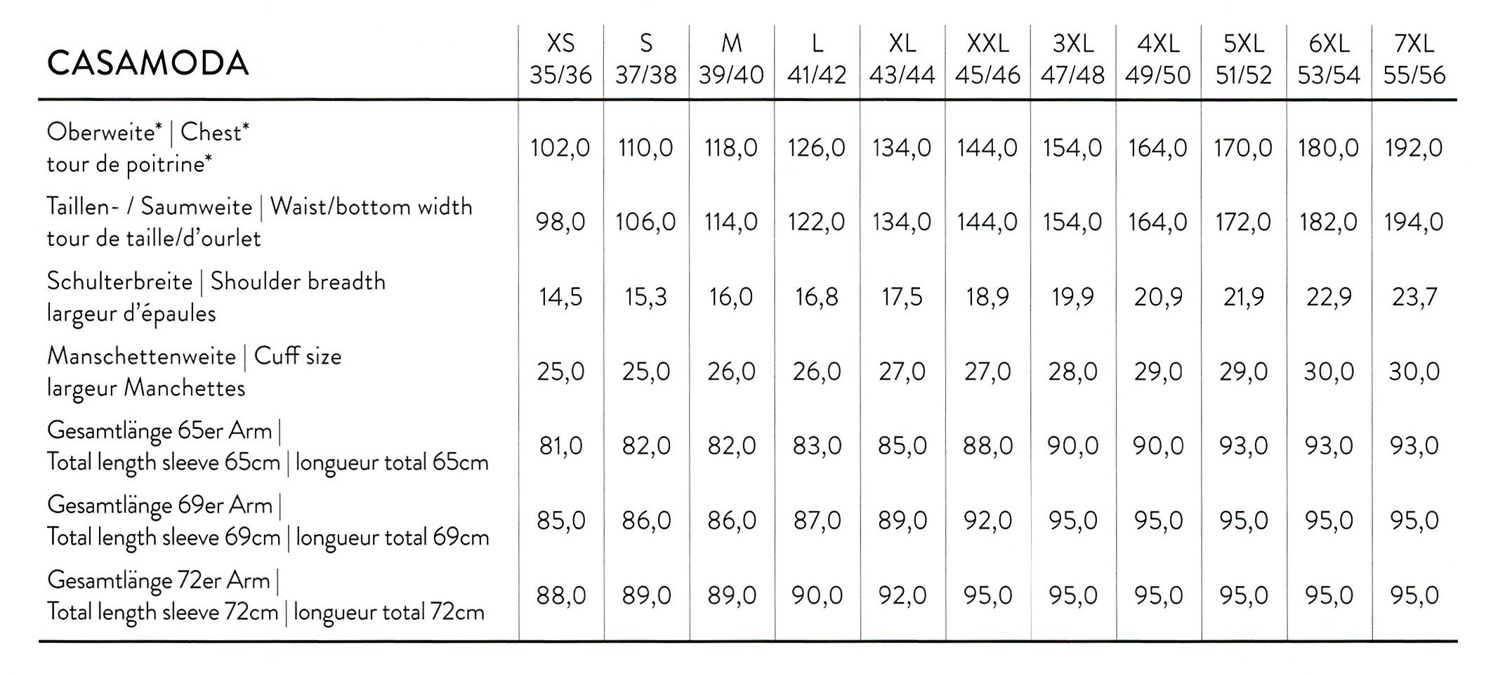 CASAMODA Langarmhemd Festliches Hochzeitshemd Herren Hemd (1-tlg) Langarm Kentkragen Uni Umschlagmanschette regular fit, weiß HL8, 45